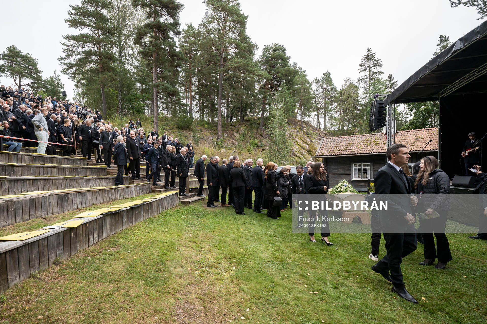 A procession of guests
