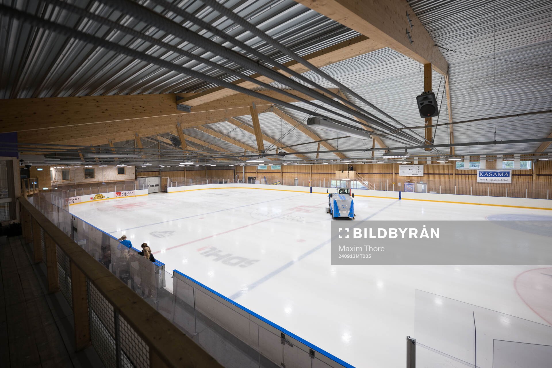 Interiör av Enebybergs Ishall