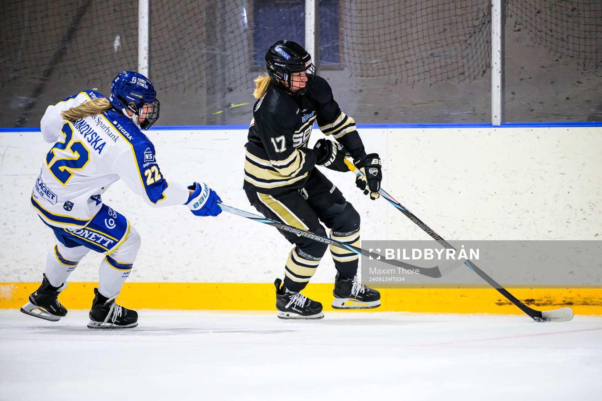 Leksands Agata Sarnovska och SDEs Julia Johansson