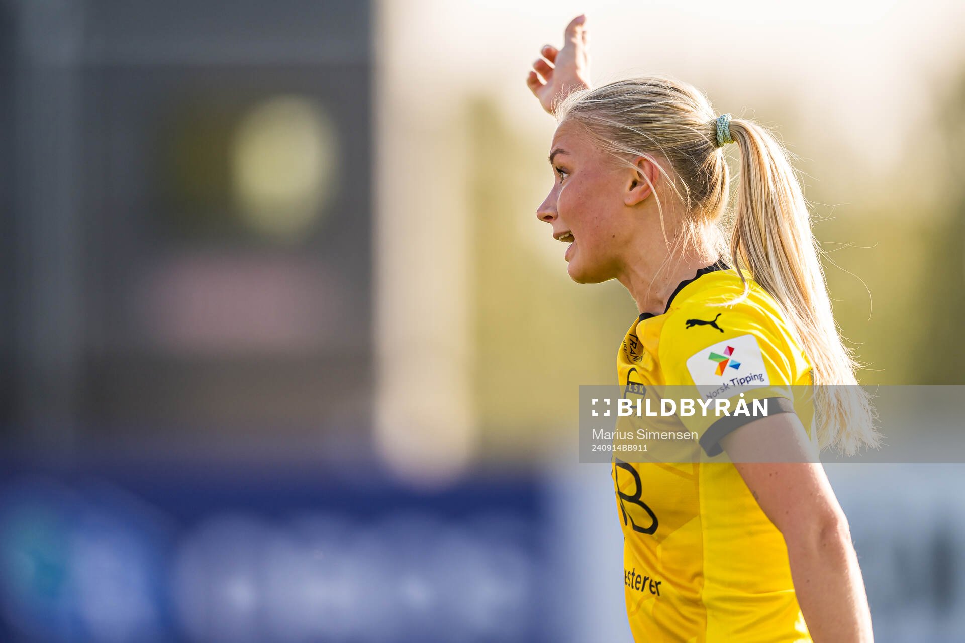 Thea Kyvåg of LSK Kvinner reacts