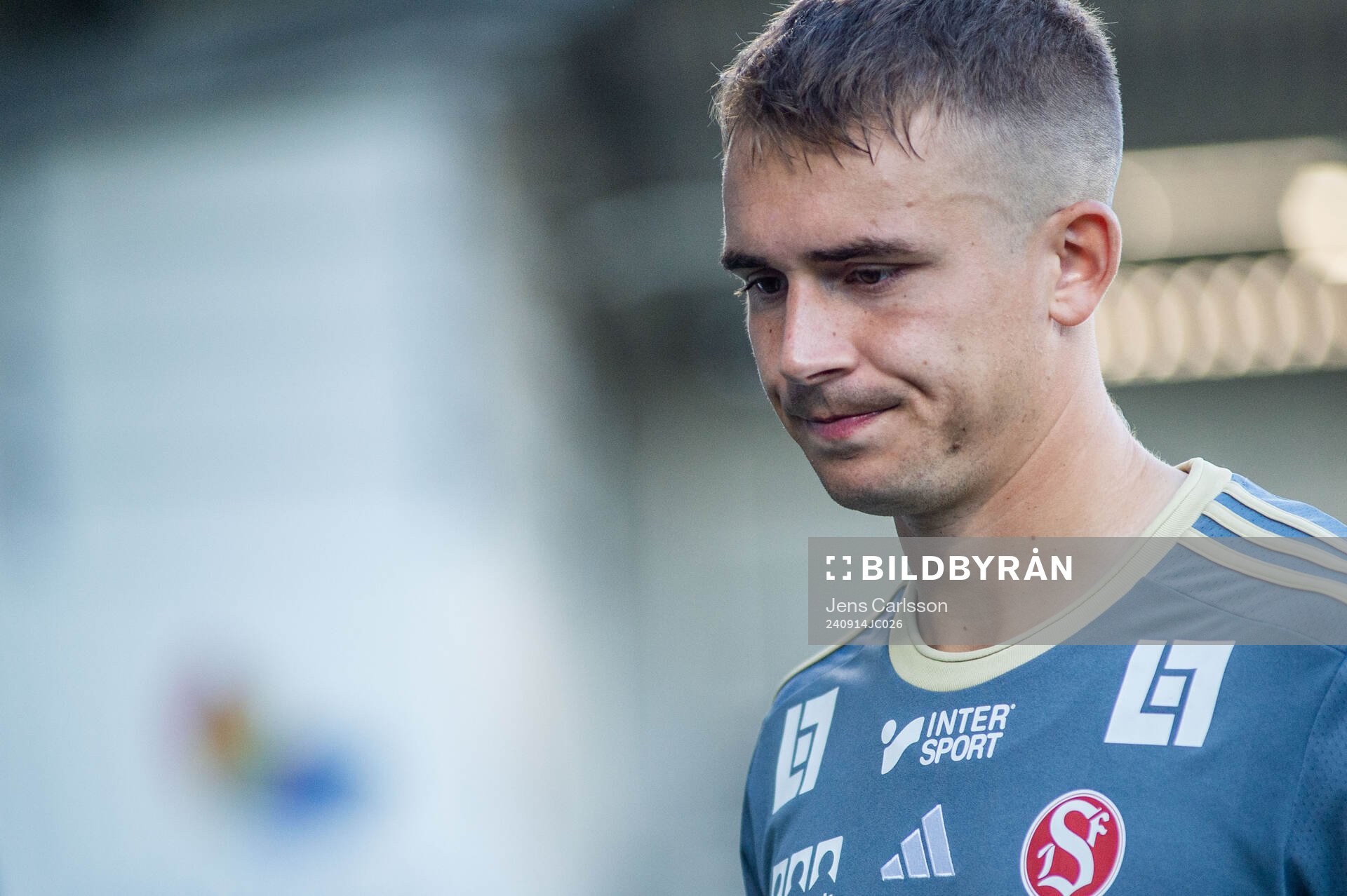 Sandvikens IFs målvakt Felix Jakobsson deppar