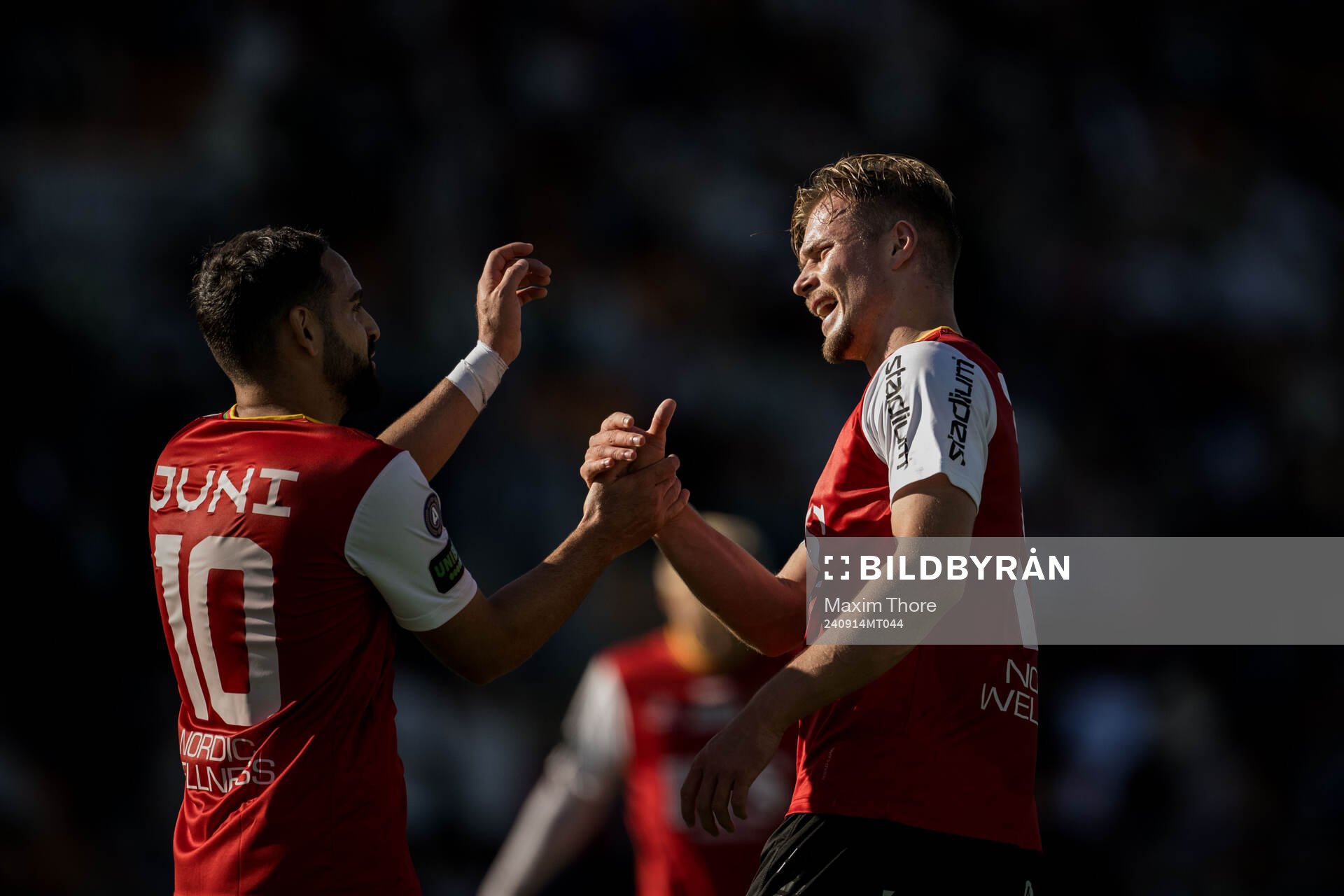 GAISs Alexander Ahl Holmström och Mervan Celik jublar