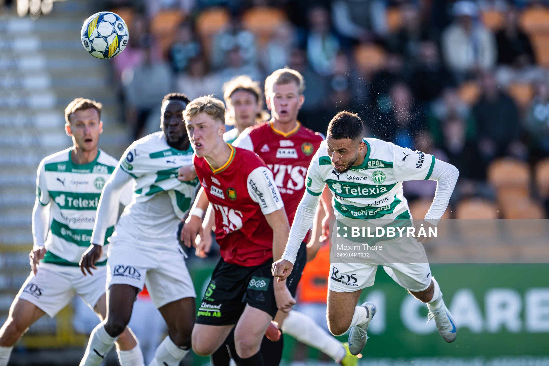 Västerås Abdelrahman Boudah Saidi gör 3-3 som senare döms bort under fotbollsmatchen i Allsvenskan mellan Västerås och GAIS den 14 september 2024 i Västerås.