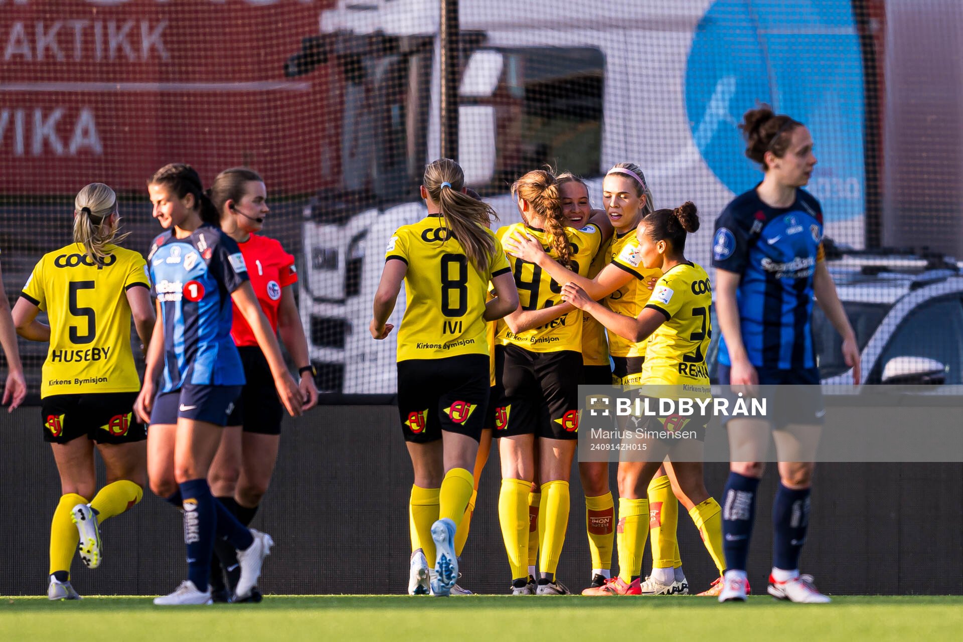 Tonje Erikstein of LSK Kvinner celebrates after scoring the 1-2 goal during the Toppserien football match between Stabæk and LSK Kvinner on September 14, 2024 in Bekkestua.