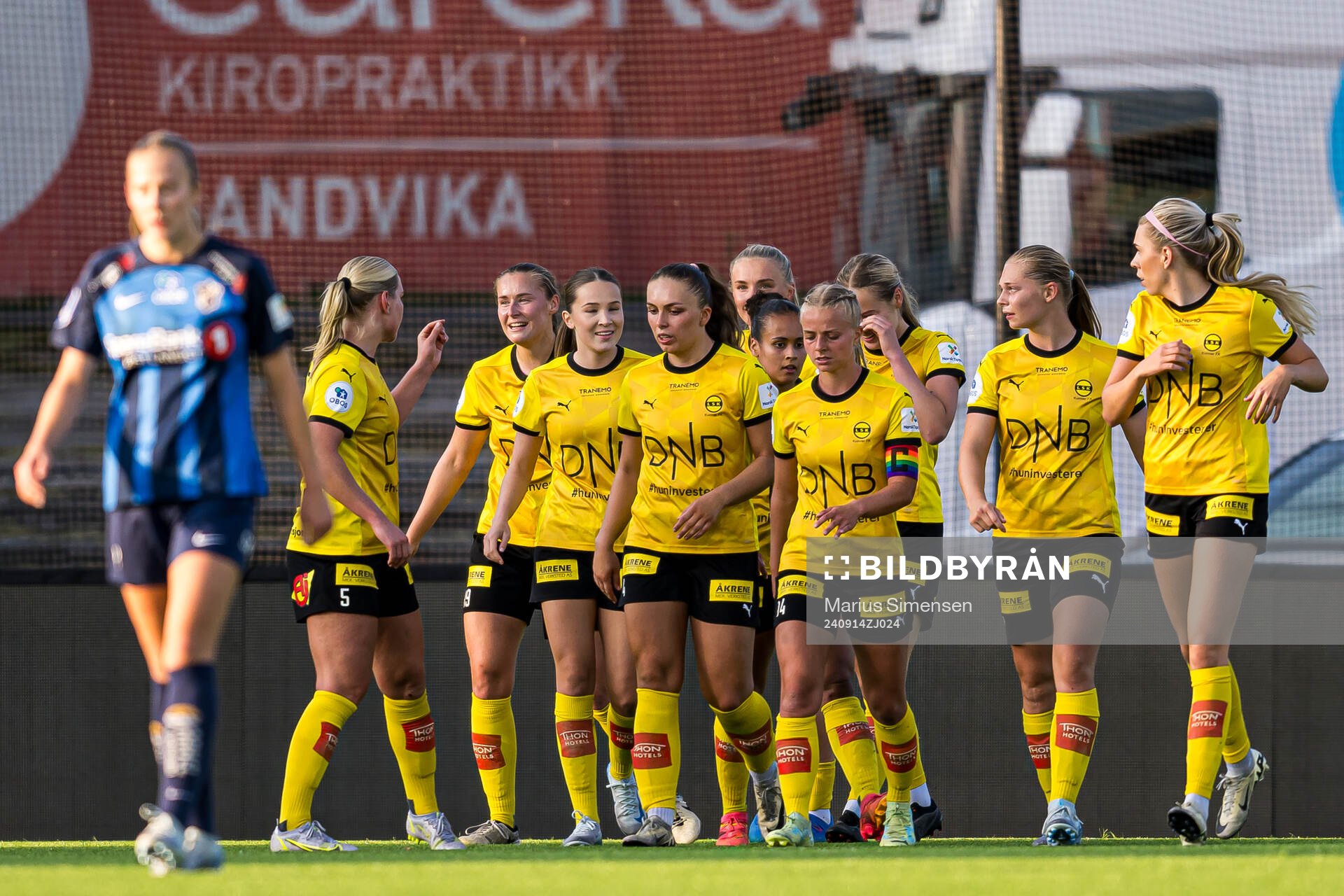 Tonje Erikstein of LSK Kvinner celebrates