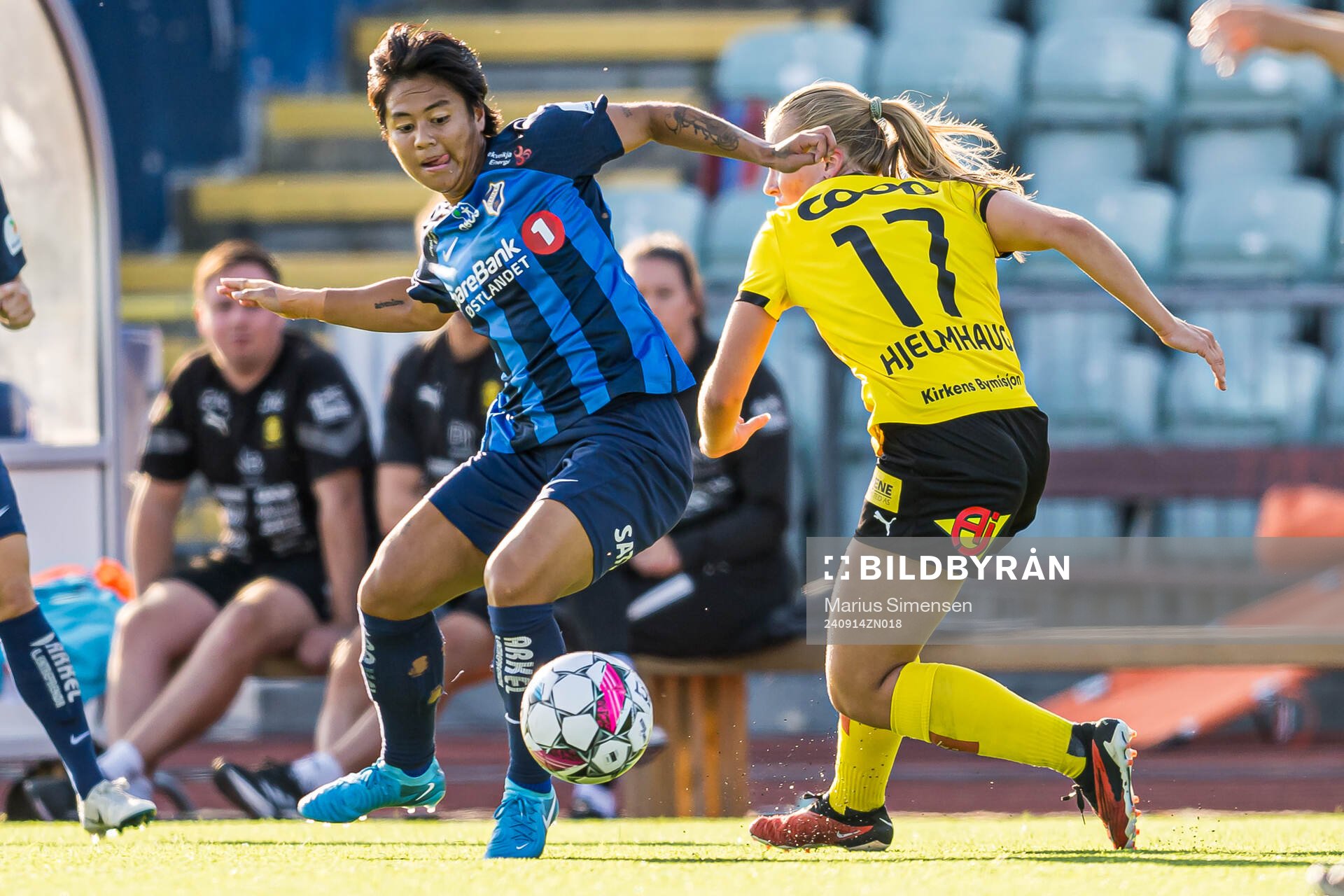 Meryll Krysteen Rosales Serrano of Stabæk during the Toppserien football match between Stabæk and LSK Kvinner on September 14, 2024 in Bekkestua.