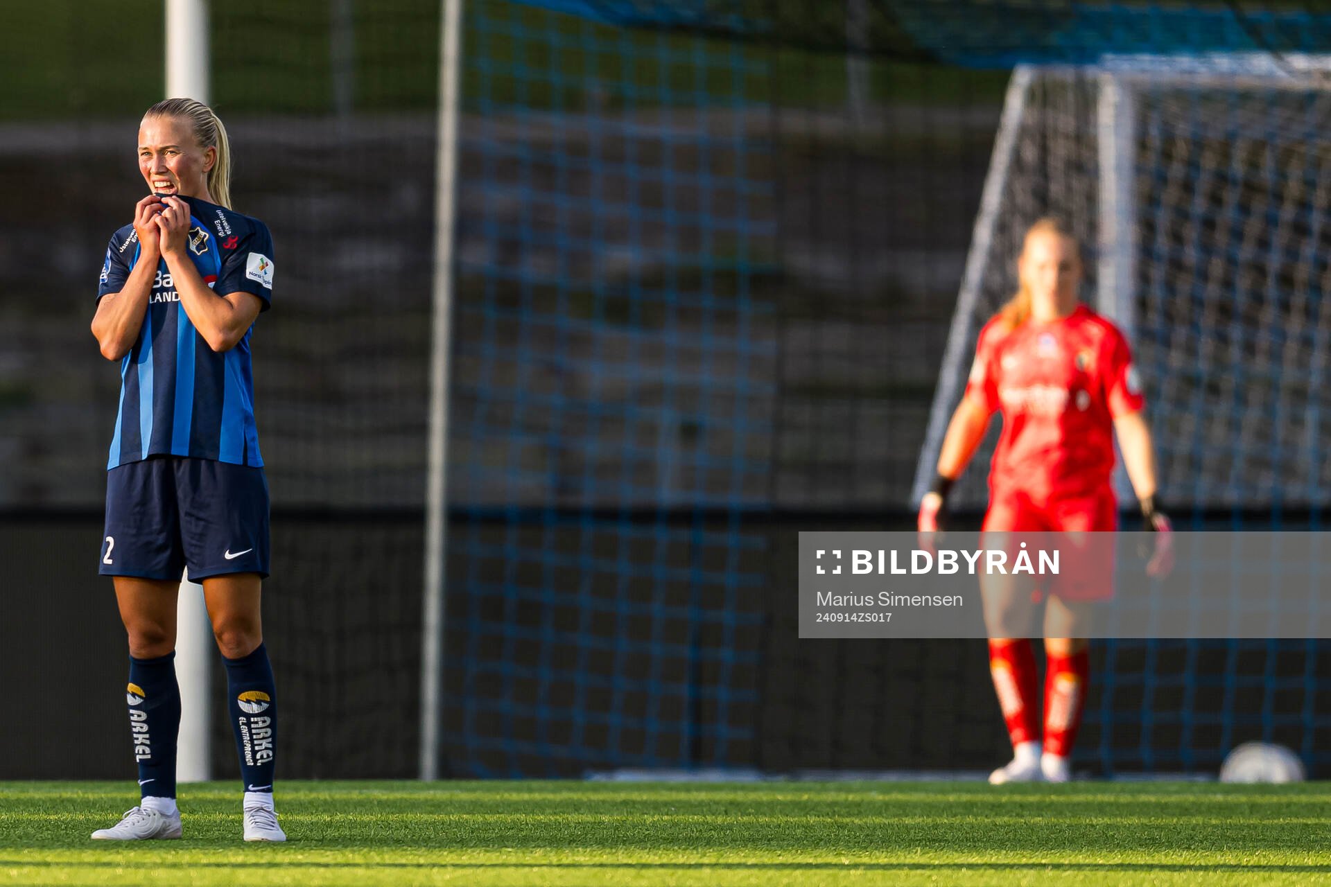 Emilie Bølviken of Stabæk looks dejected