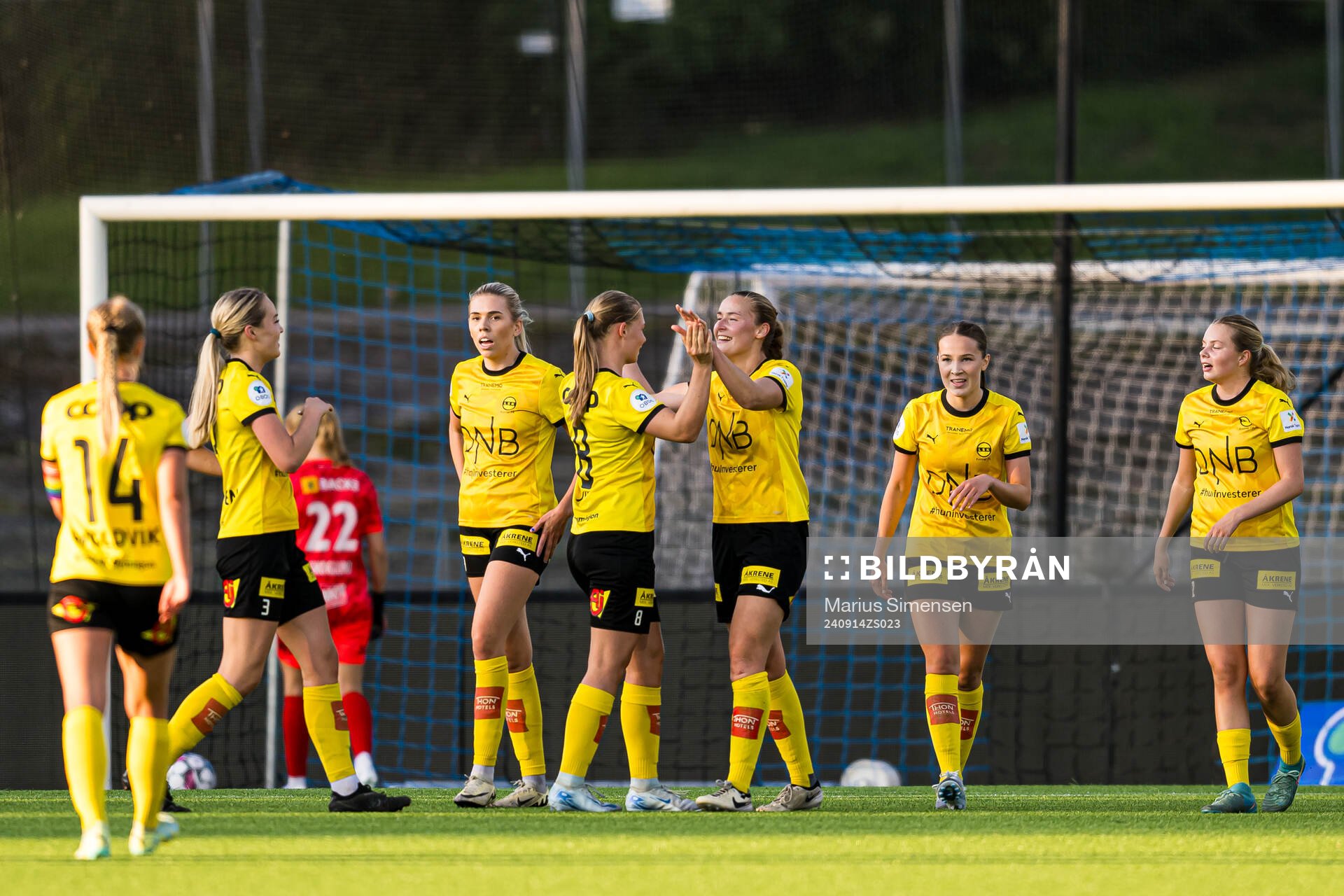 Tonje Erikstein of LSK Kvinner celebrates