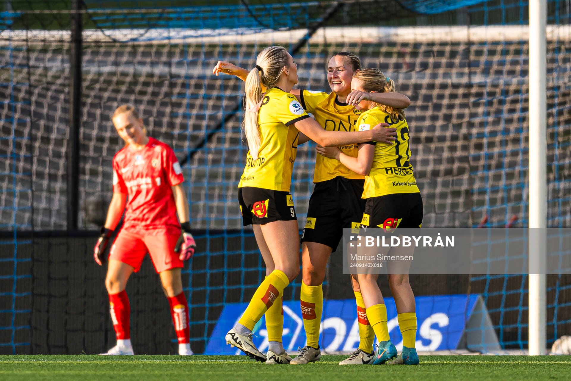 Tonje Erikstein of LSK Kvinner celebrates
