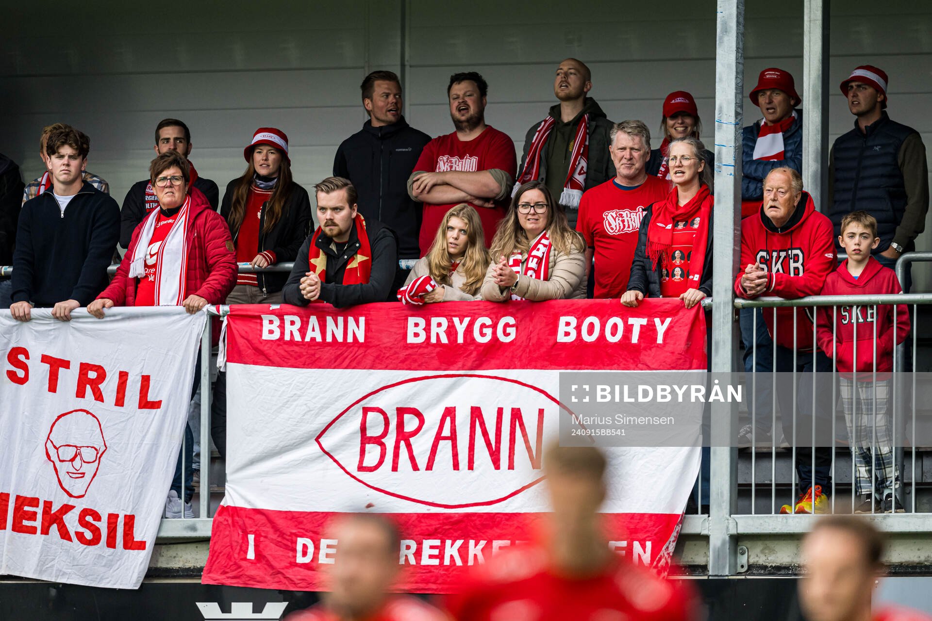 Spectators in the stands