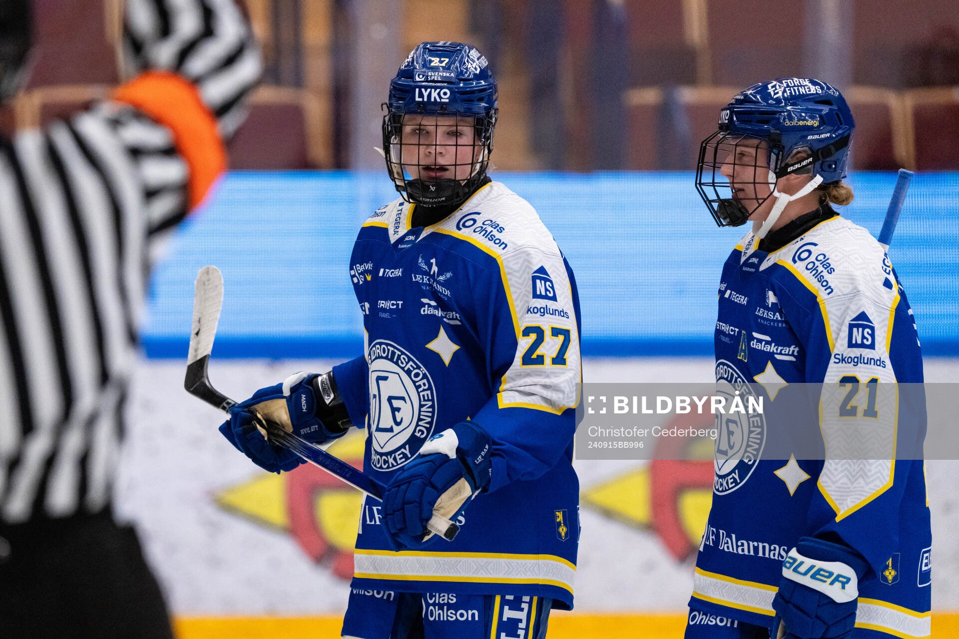 Leksands Shay Maloney  och Emilie Kruse Johansen