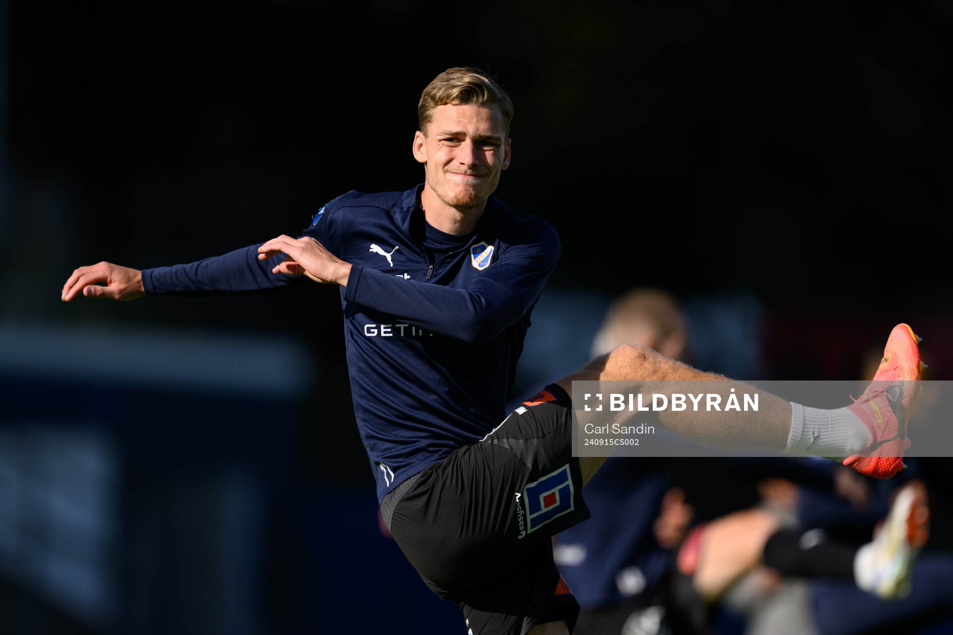 Halmstads Villiam Granath inför fotbollsmatchen i Allsvenskan mellan Halmstad och Elfsborg den 15 september 2024 i Halmstad. 