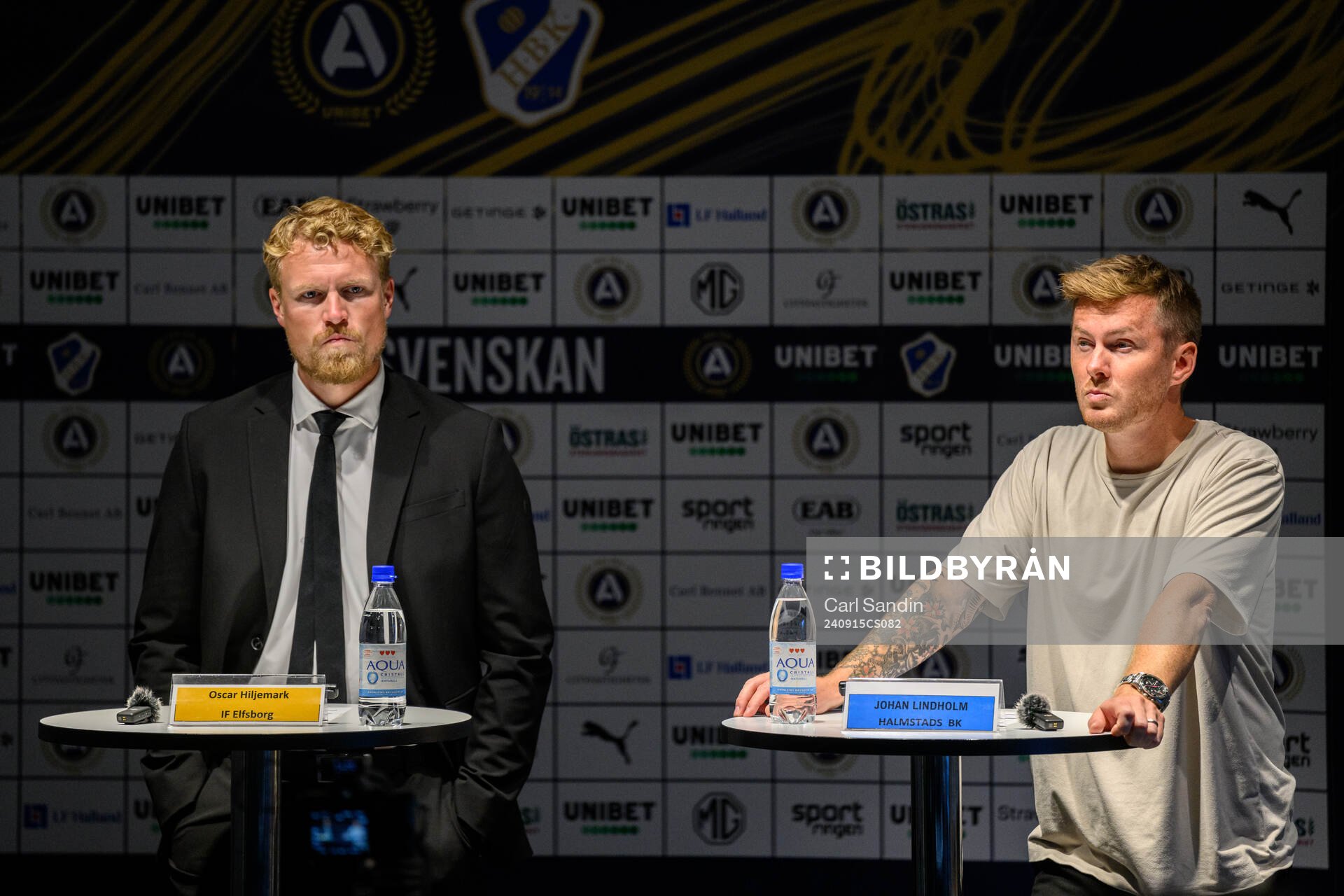 Elfsborgs manager Oscar Hiljemark och Halmstads