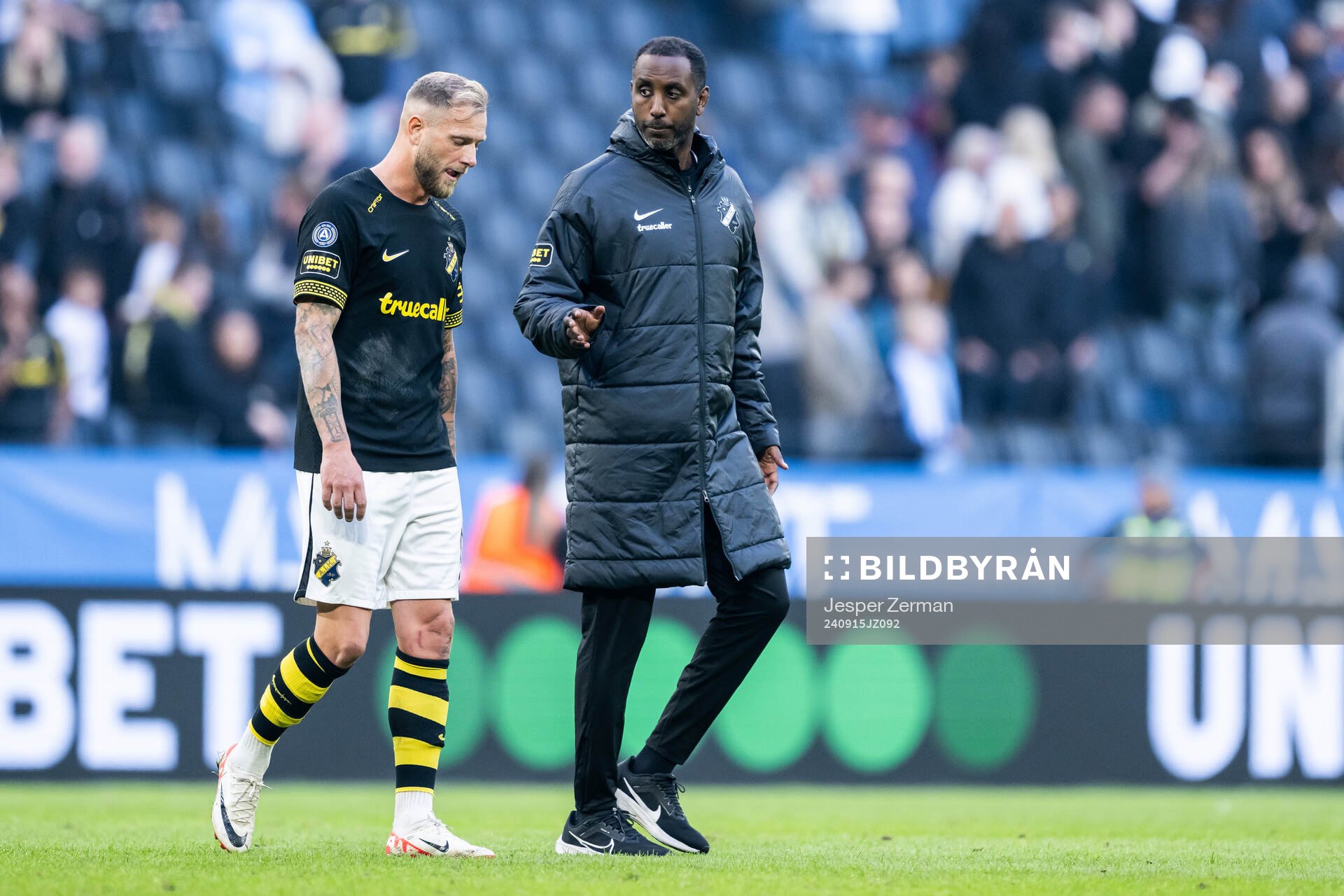 AIKs John Guidetti och assisterande tränare Henok Goitom