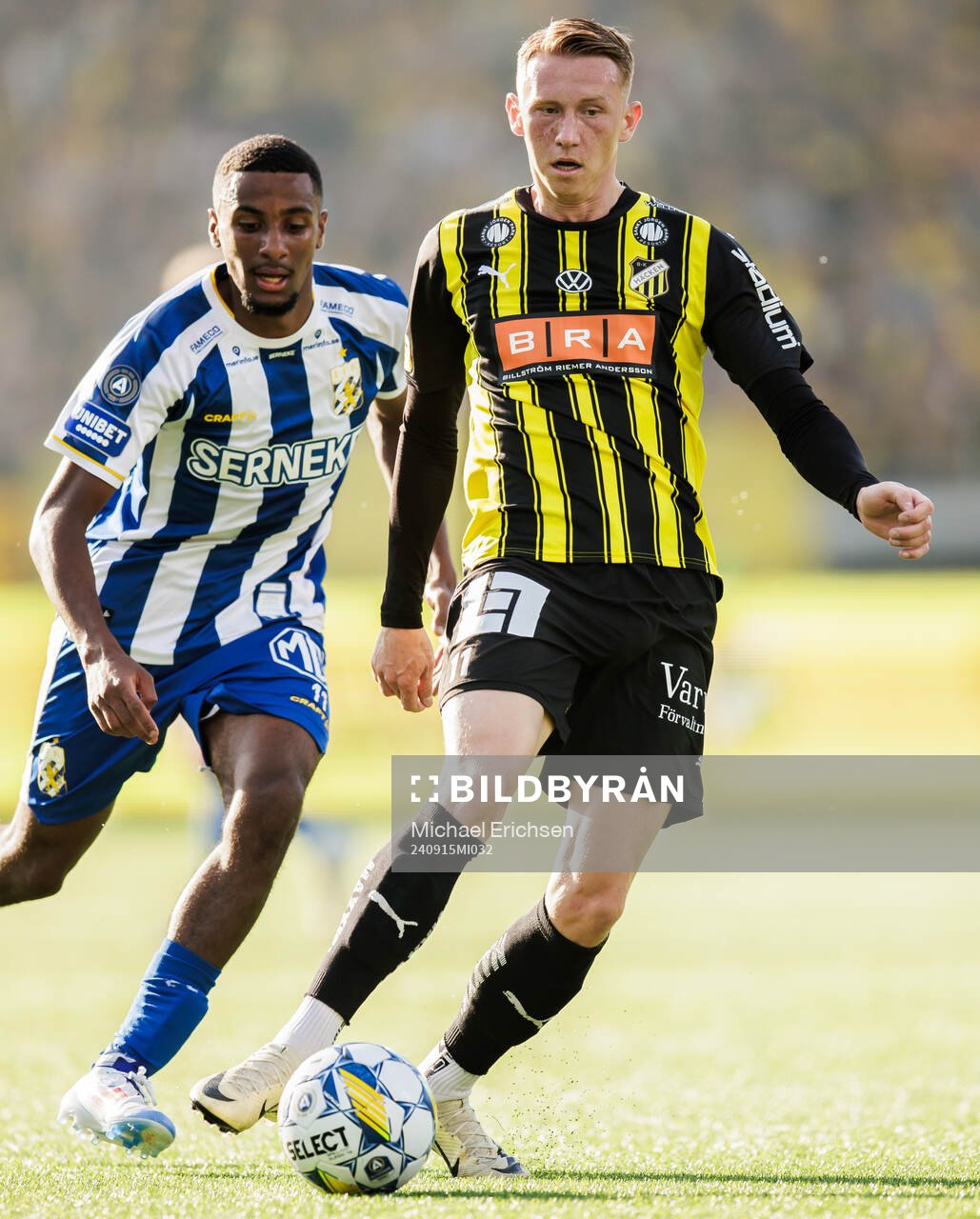 IFK Göteborgs Paulos Abraham och Häckens Julius Lindberg