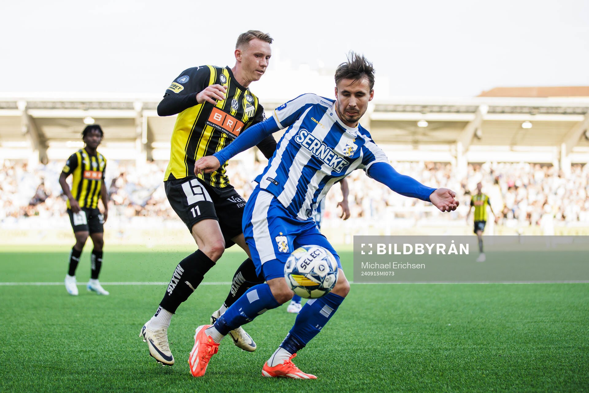 Häckens Julius Lindberg och IFK Göteborgs Anders Trondsen
