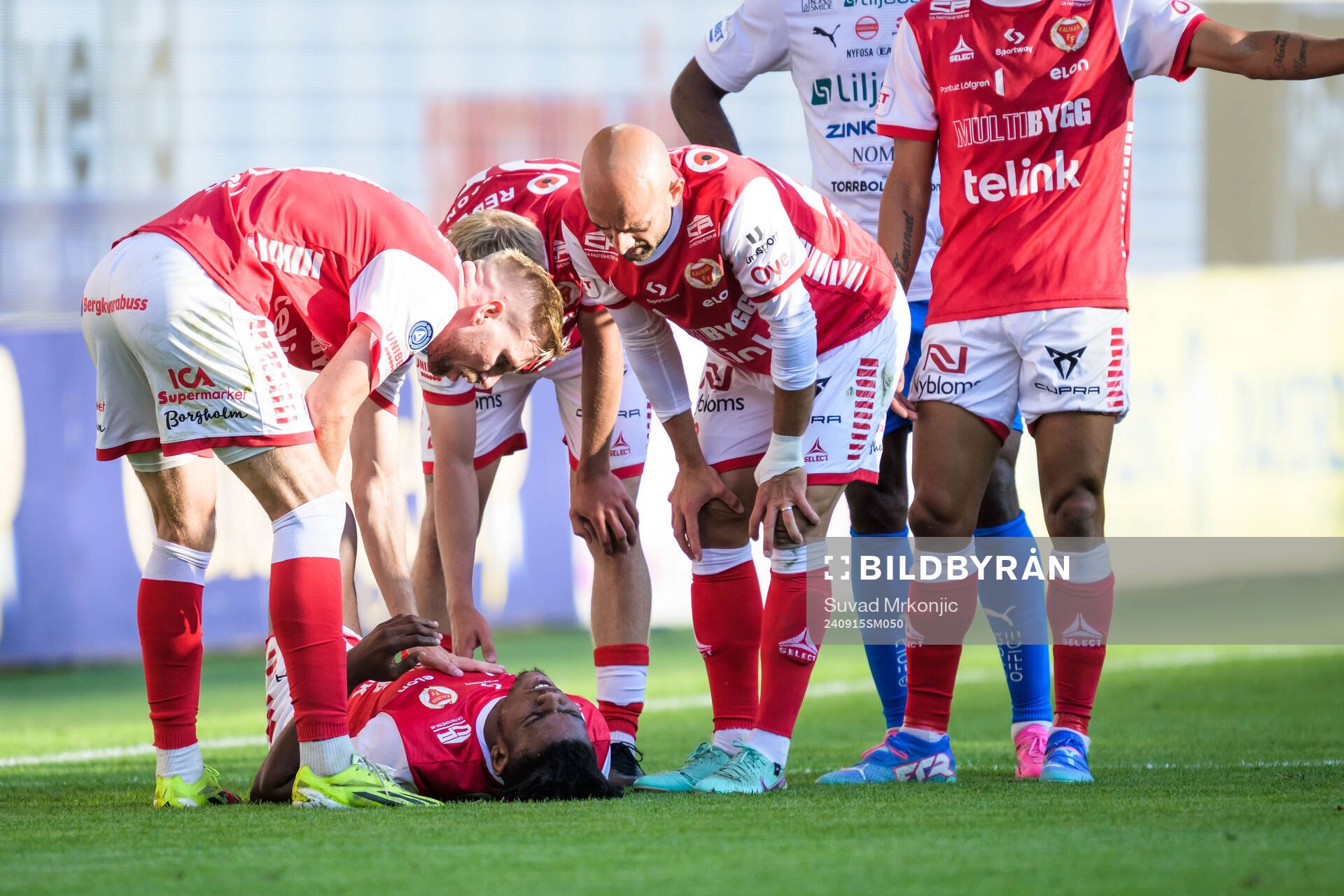 Kalmars Vince Osuji har ont