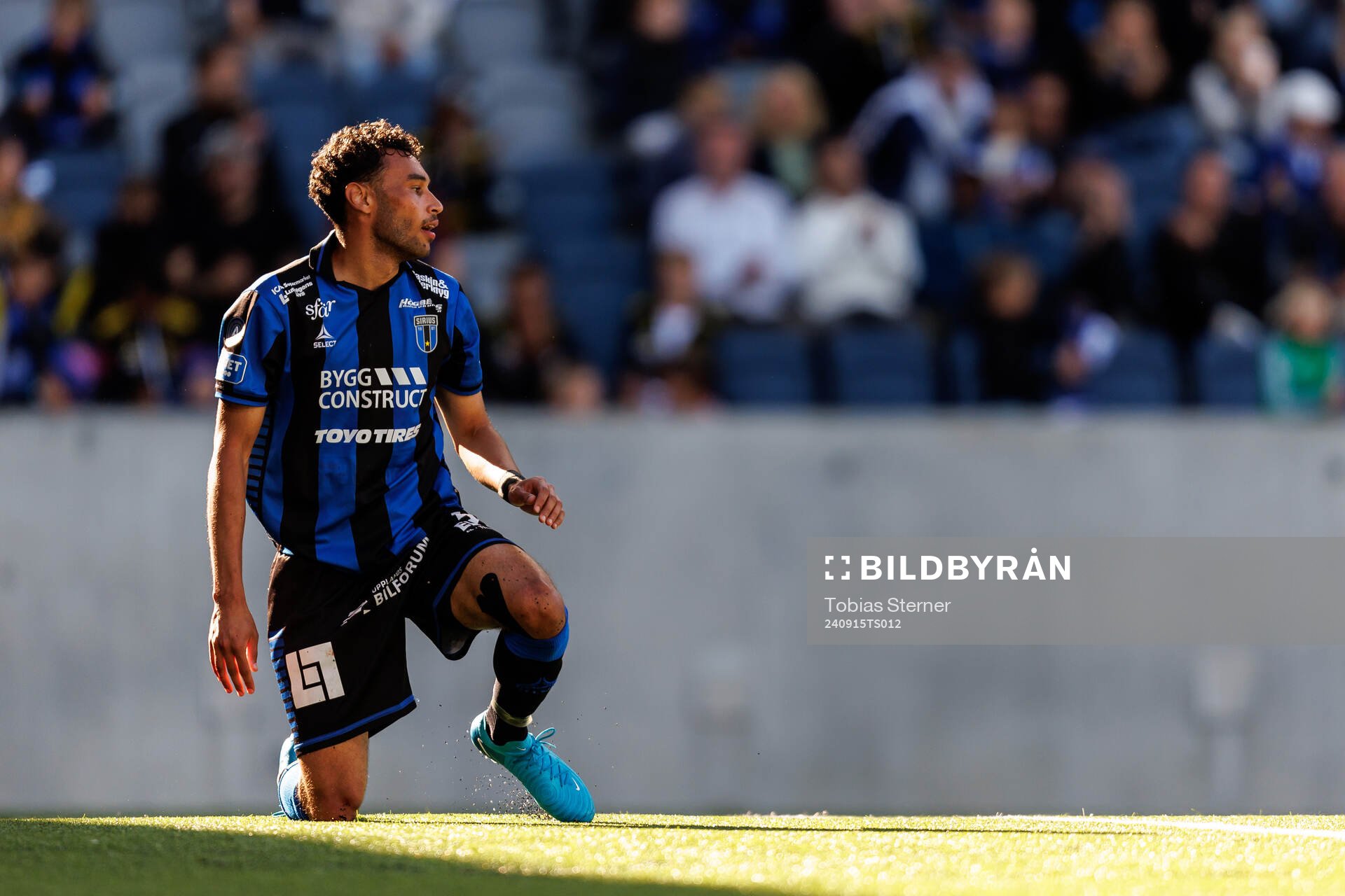 Sirius Joakim Persson under fotbollsmatchen i Allsvenskan mellan Sirius och Brommapojkarna den 15 september 2024 i Uppsala. 