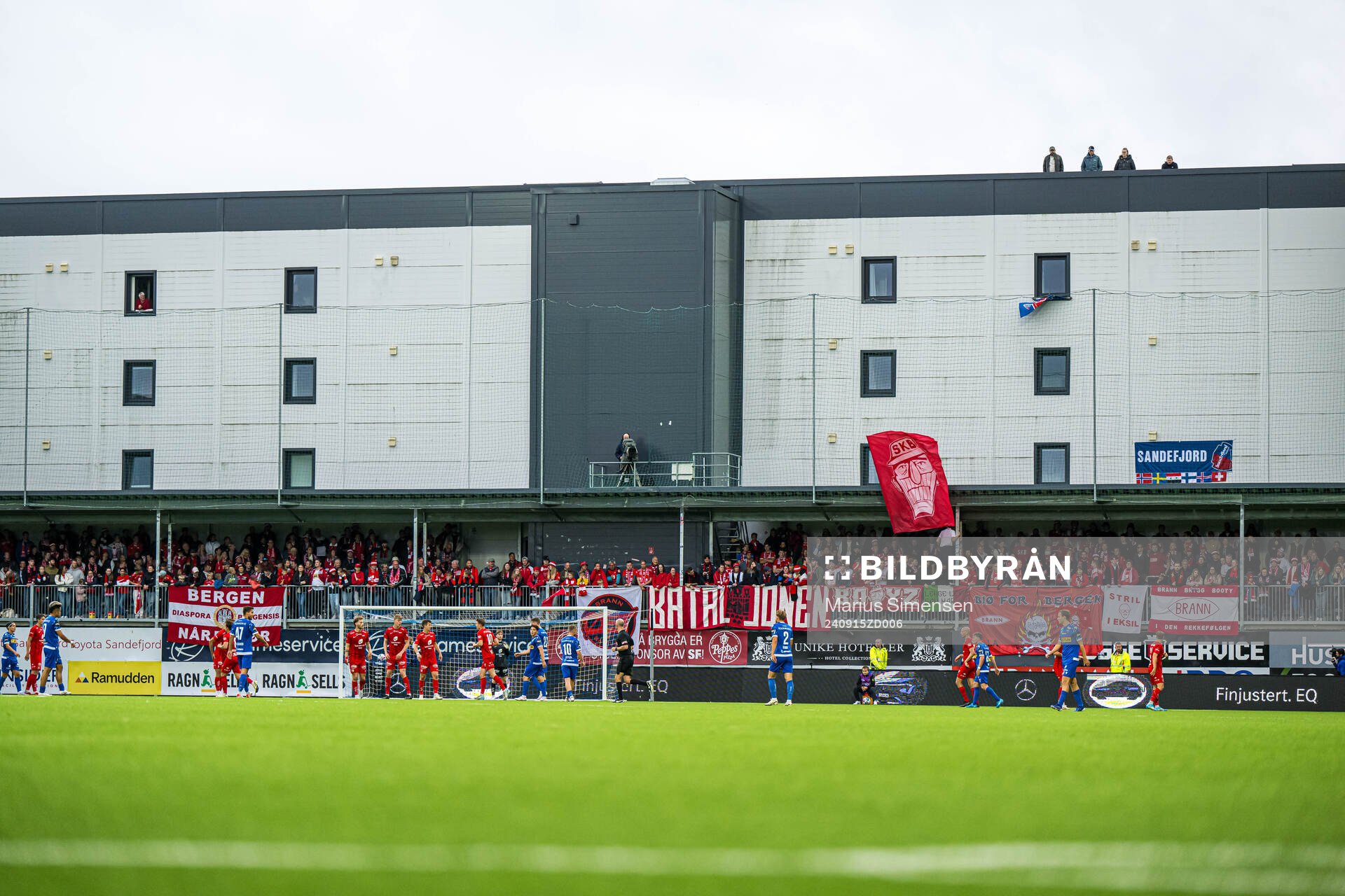 Spectators in the stands