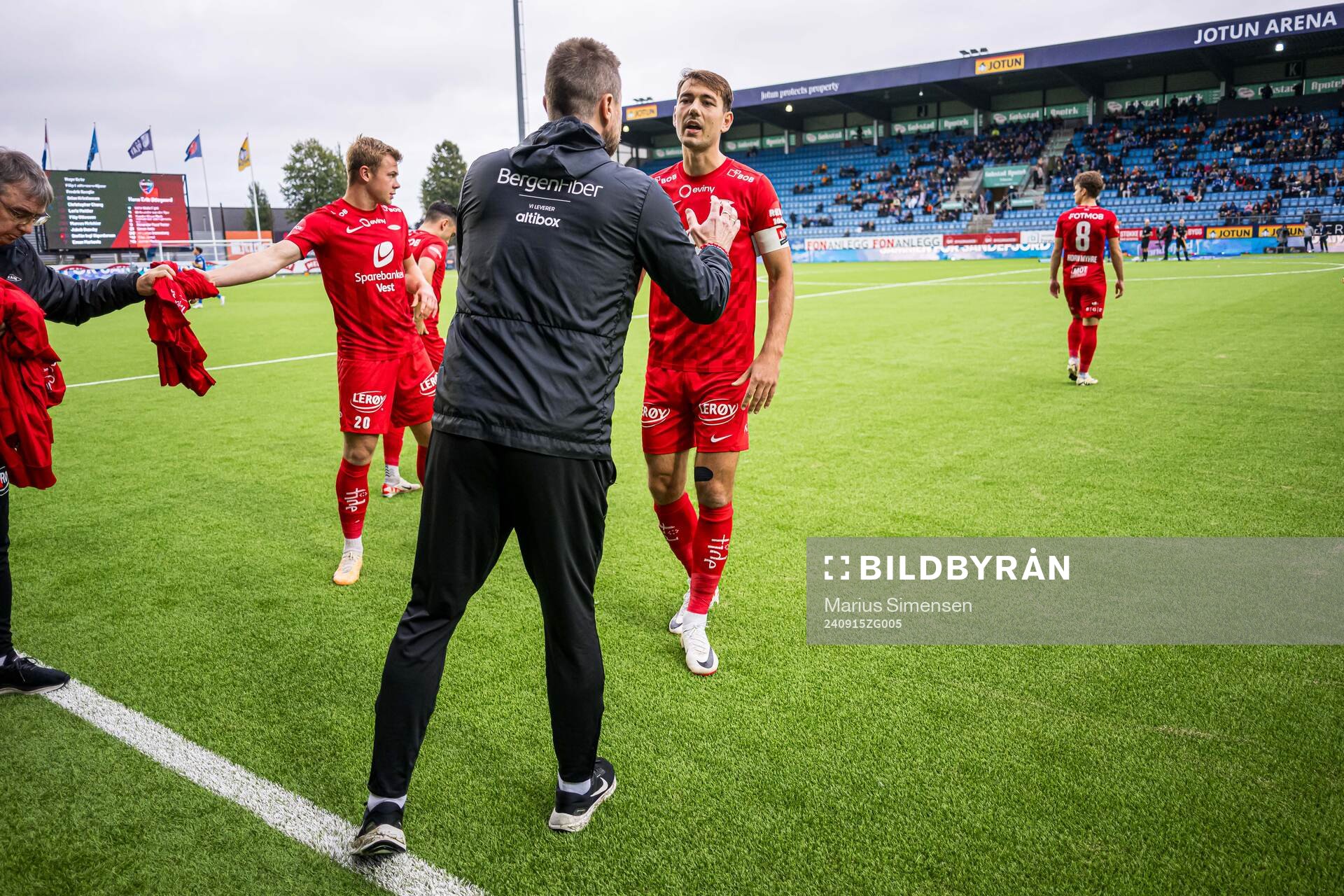 Eirik Horneland, head coach of Brann, and Fredrik Pallesen