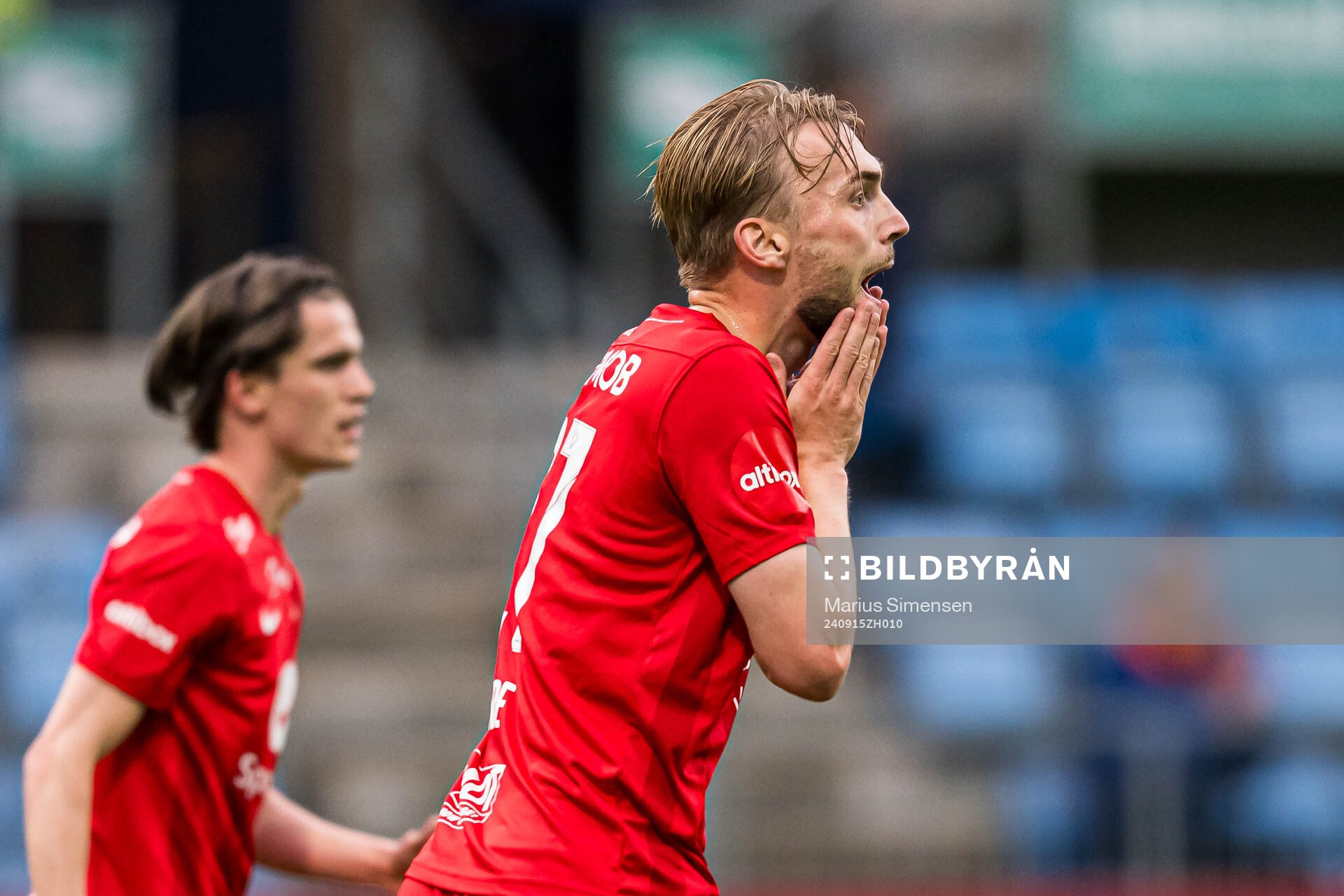 Mads Berg Sande of Brann looks dejected