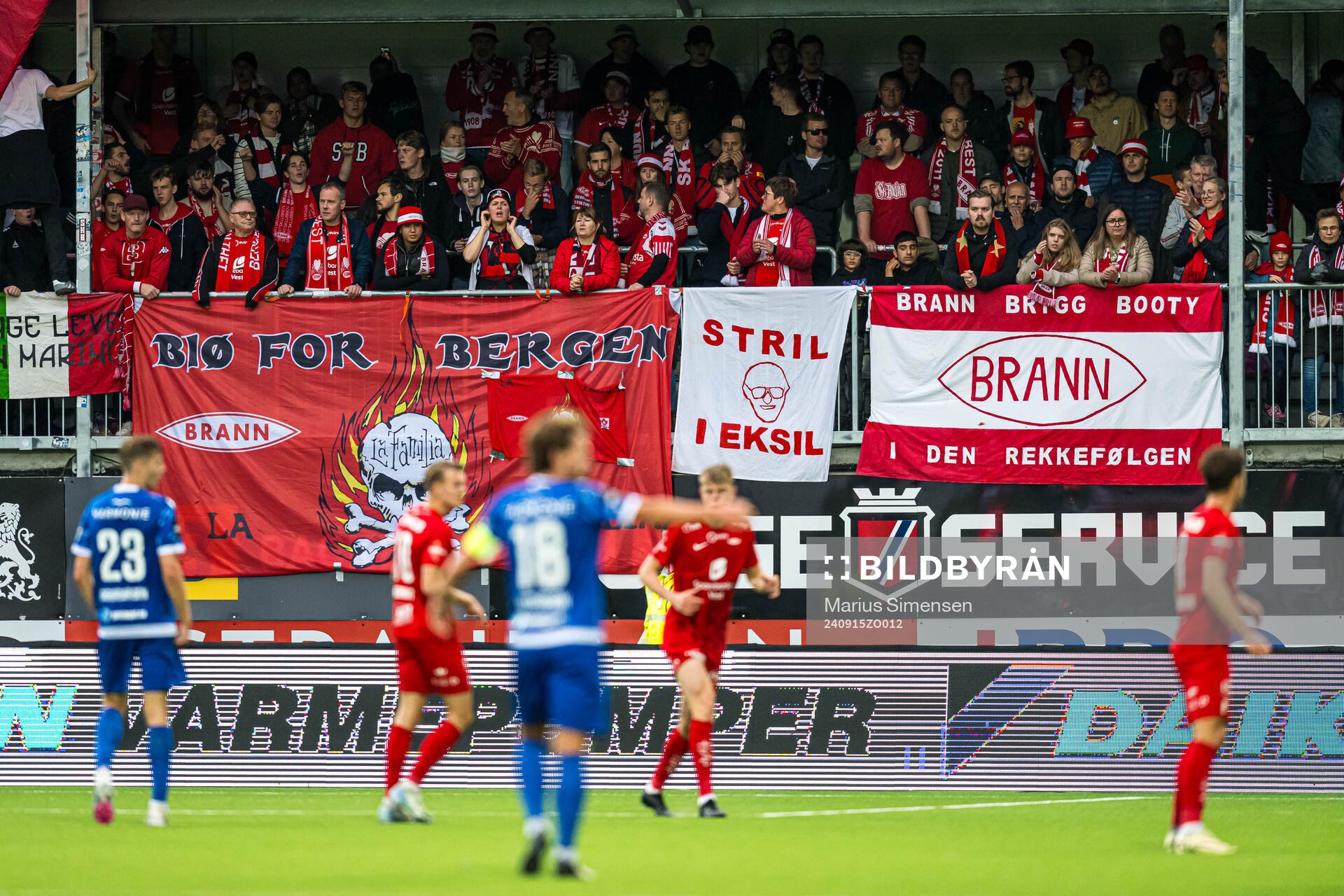 Spectators in the stands