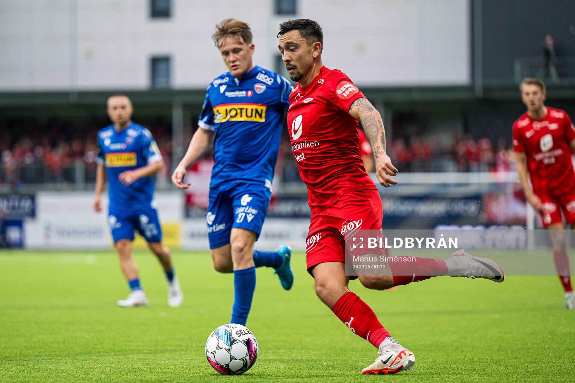Niklas Fernando Castro of Brann during the Eliteserien match between Sandefjord and Brann on September 15, 2024 in Sandefjord. 