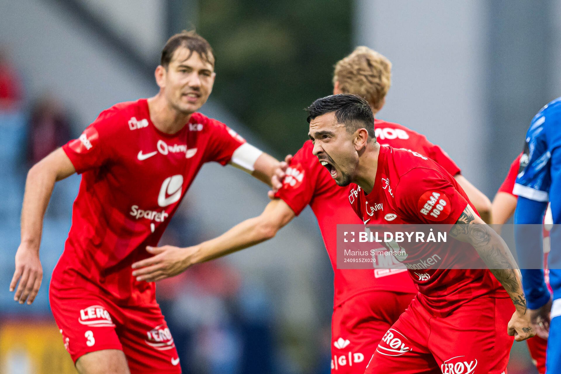 Niklas Fernando Castro of Brann celebrates