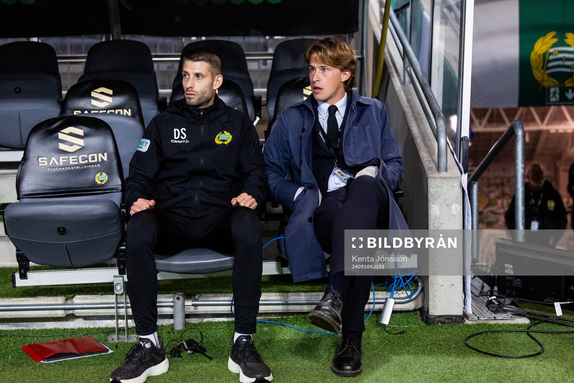 Hammarbys assisterande tränare David Selini och tekniske