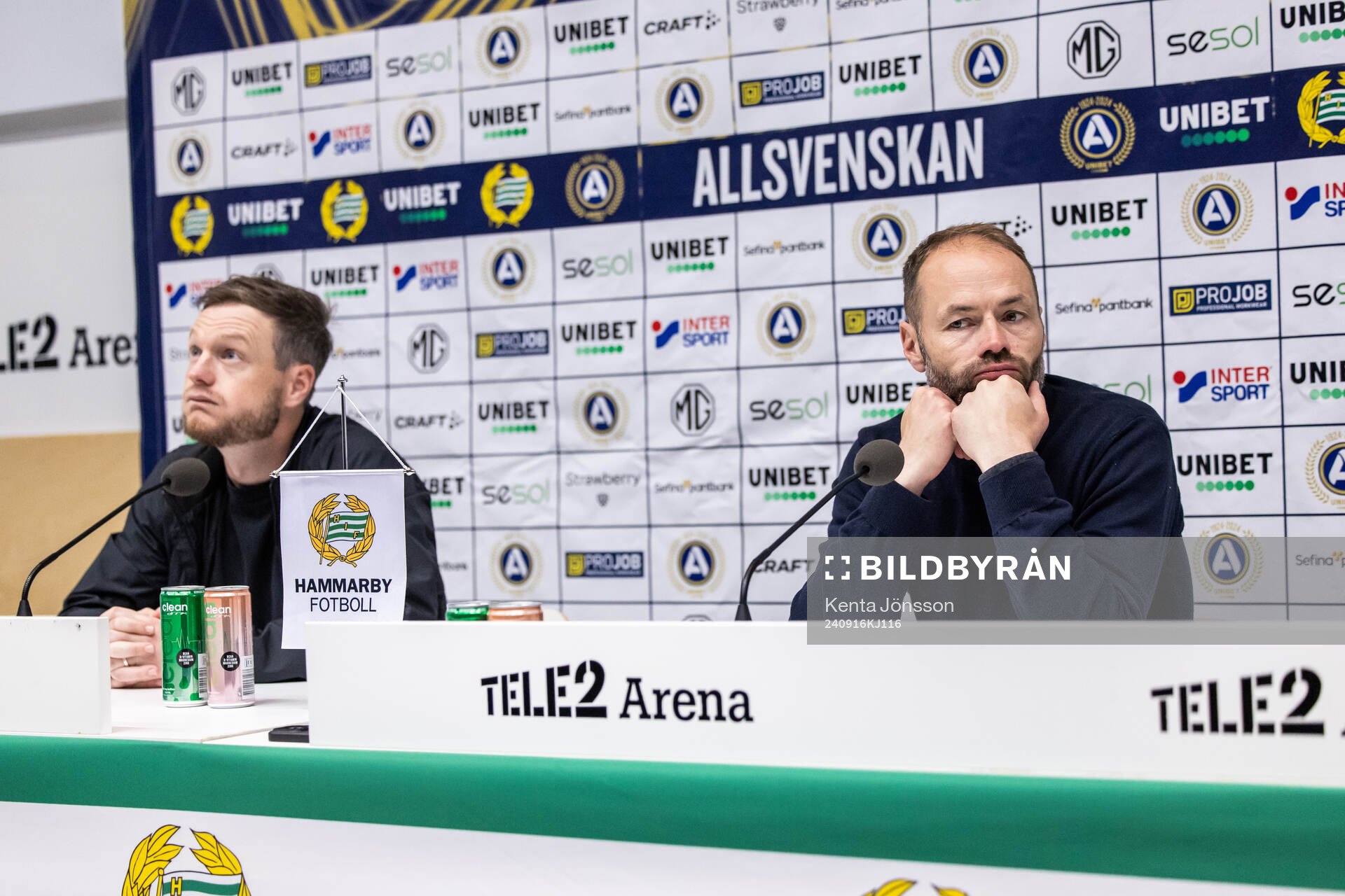 Hammarbys tränare Kim Hellberg och IFK Norrköpings
