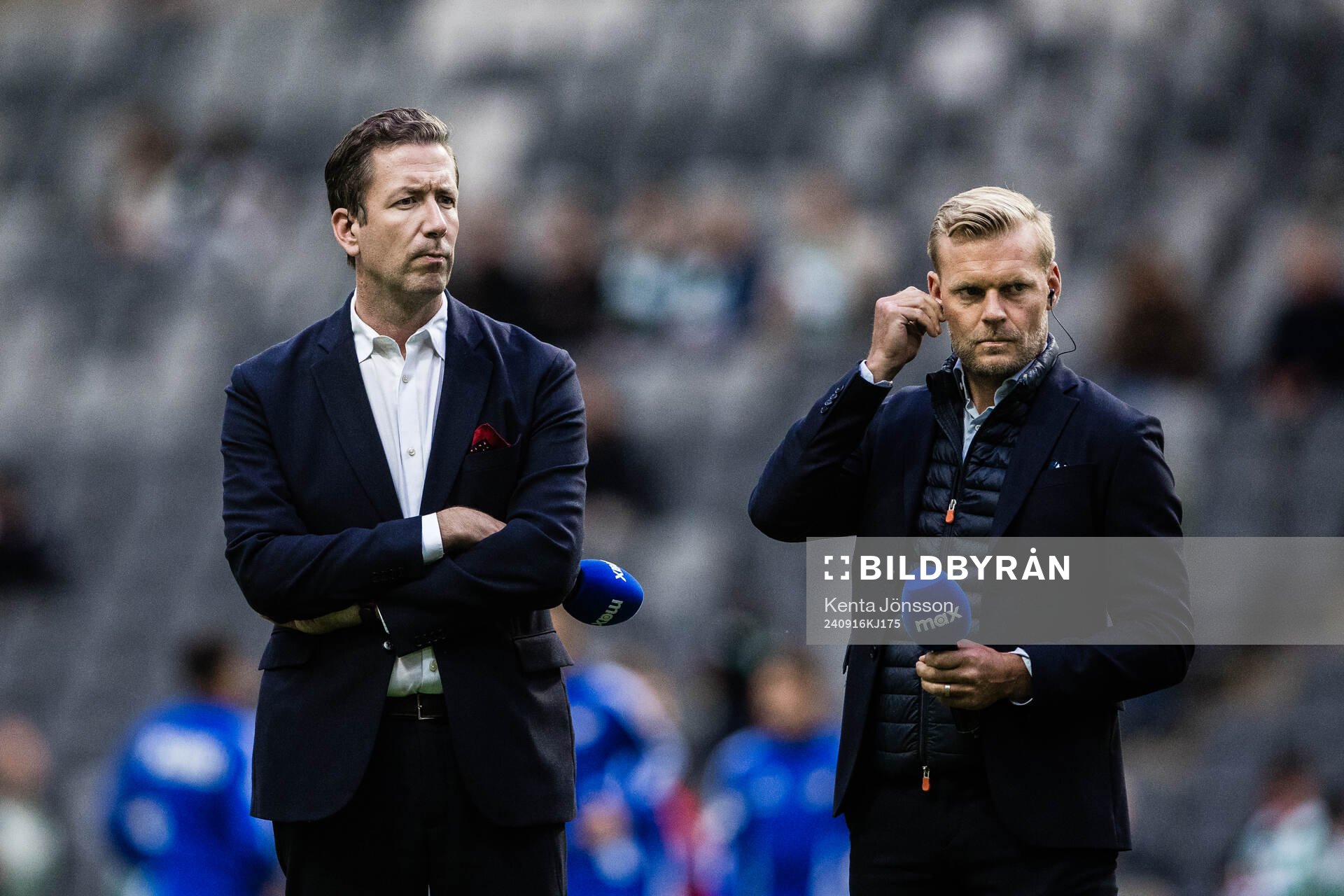 Max kommentator Jonas Dahlquist och expert Johan Arneng