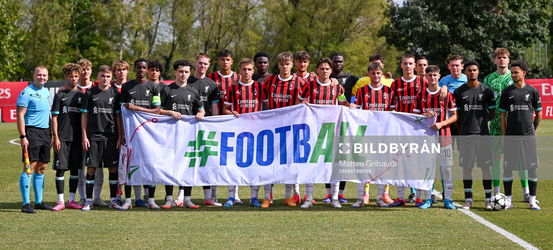 Milans Maximilian Ibrahimovic during the Uefa Youth League game between AC Milan vs Liverpool on September 17, 2024 in Milan, Italy.