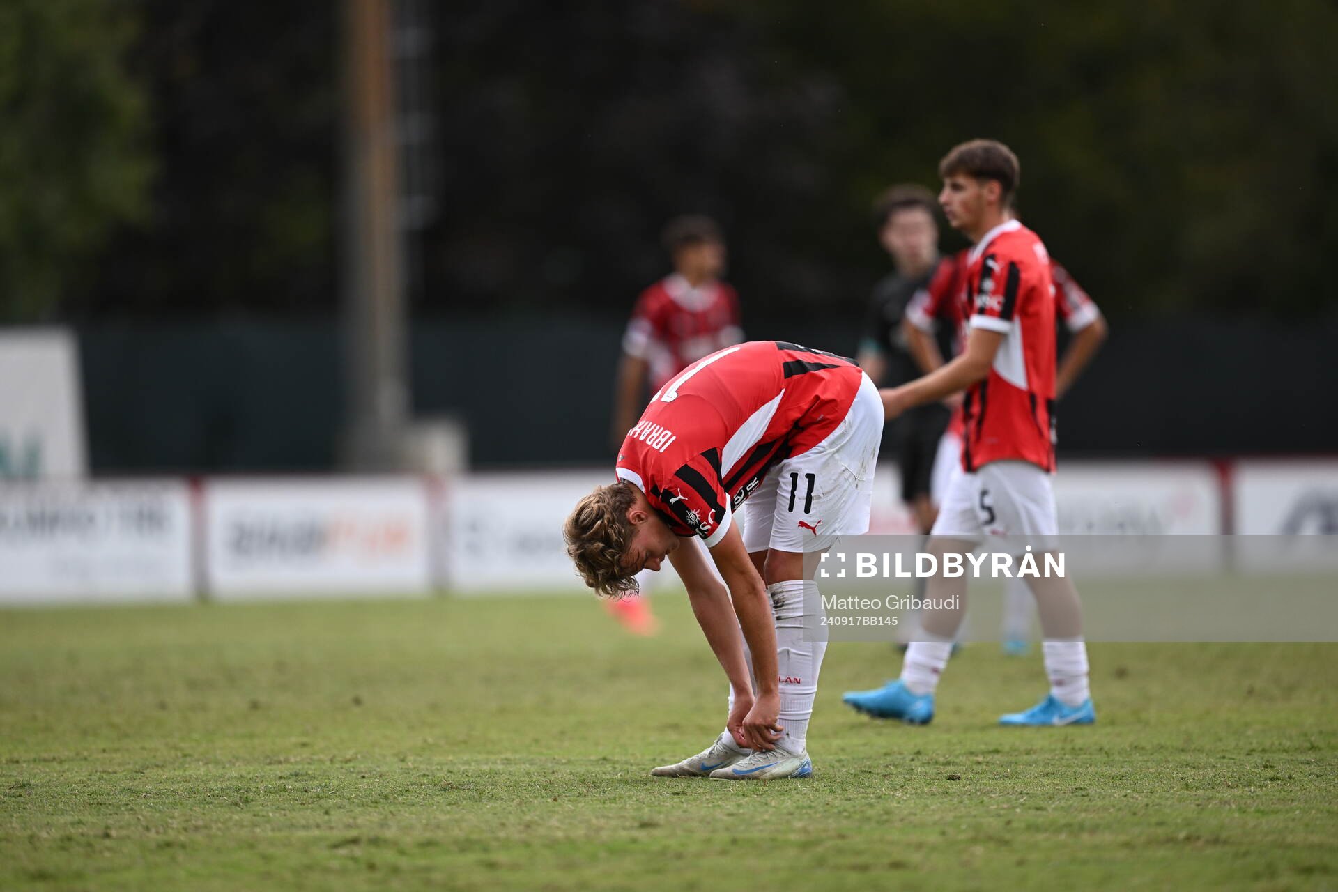 Milans Maximilian Ibrahimovic during the Uefa Youth League game between AC Milan vs Liverpool on September 17, 2024 in Milan, Italy.