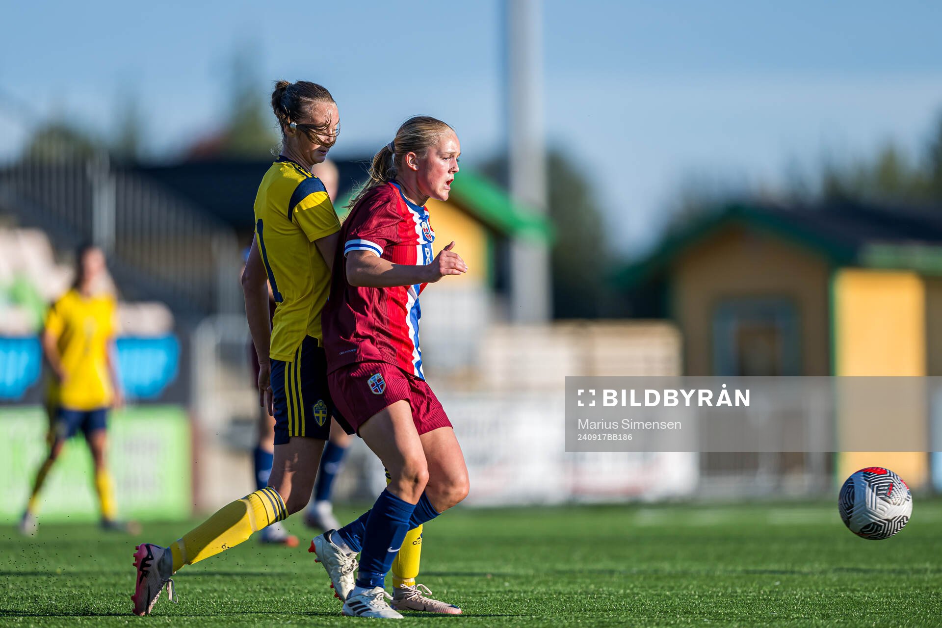 Nora Krogstad Lium of Norway during the under 15 friendly match between Norway and Sweden on September 17, 2024 in Jessheim.