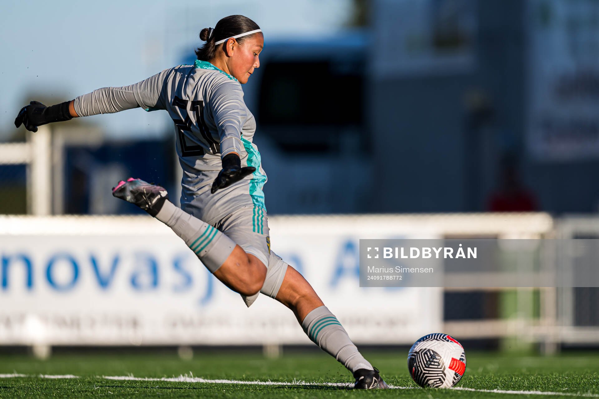 Wilma Svensson of Sweden during the under 15 friendly match between Norway and Sweden on September 17, 2024 in Jessheim.