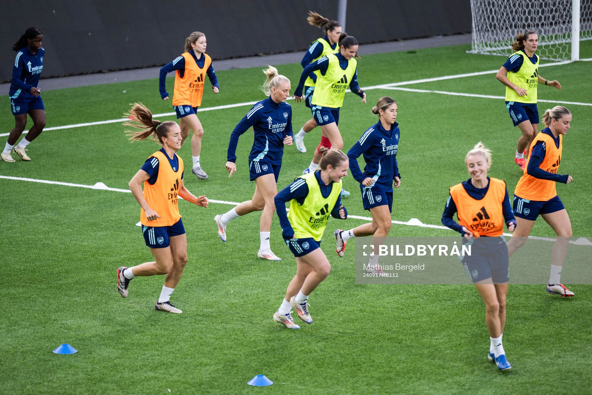 Stina Blackstenius during a training session with Arsenal on September 17, 2024 in Gothenburg. 