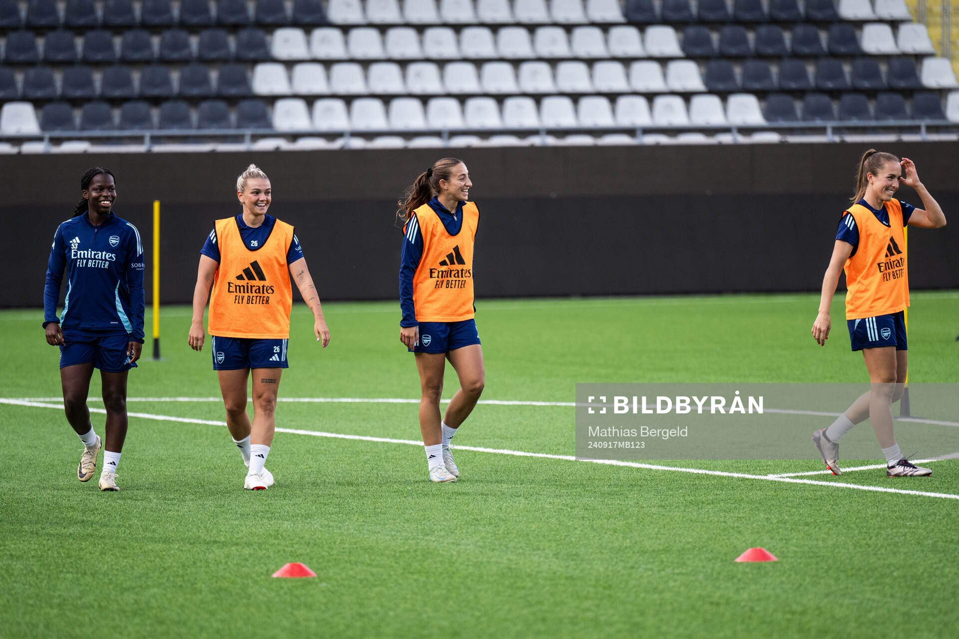 during a training session with Arsenal