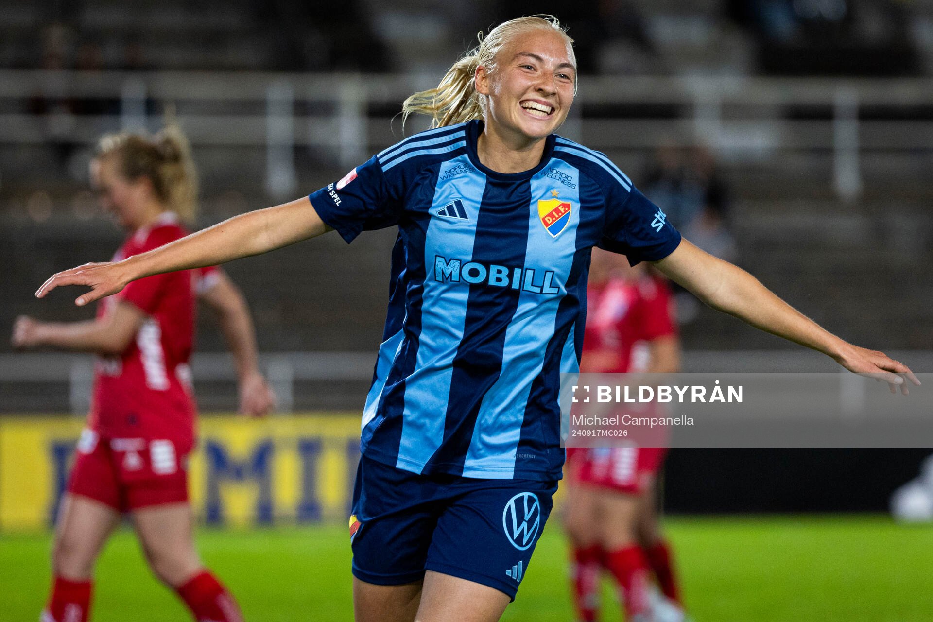 Djurgårdens Stinalisa Johansson jublar