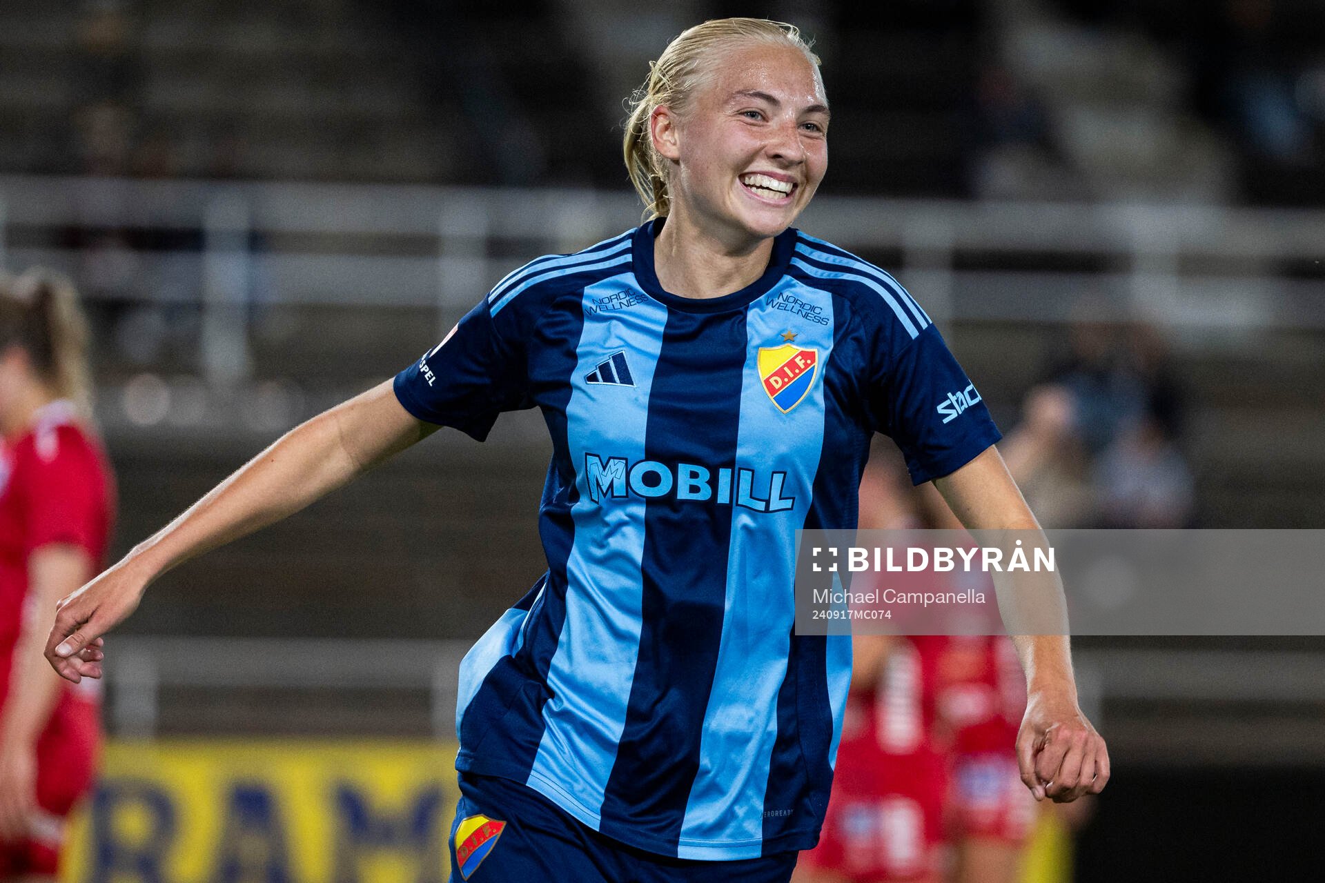 Djurgårdens Stinalisa Johansson jublar