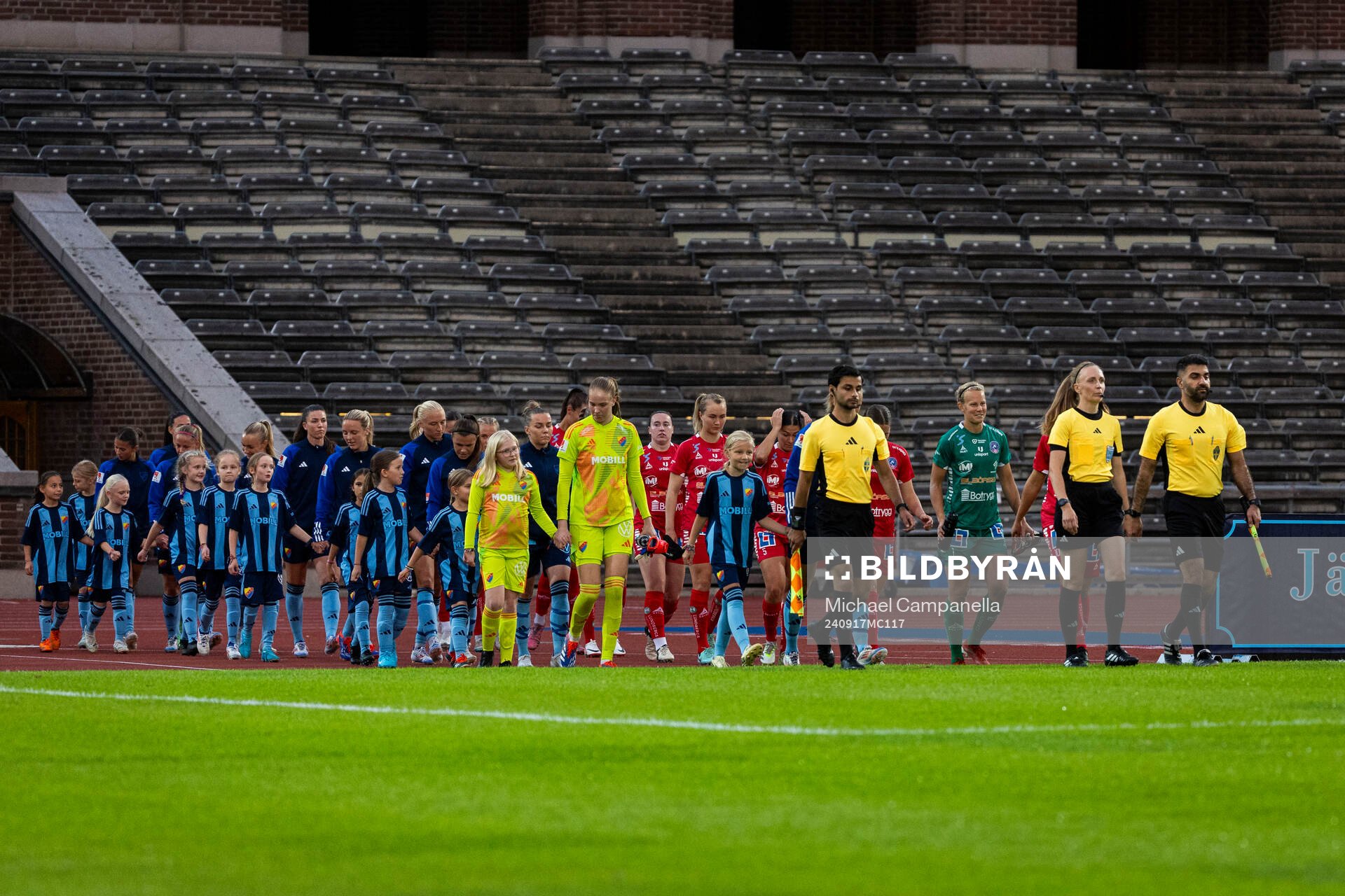 Djurgårdens och Linköpings spelare i lineup