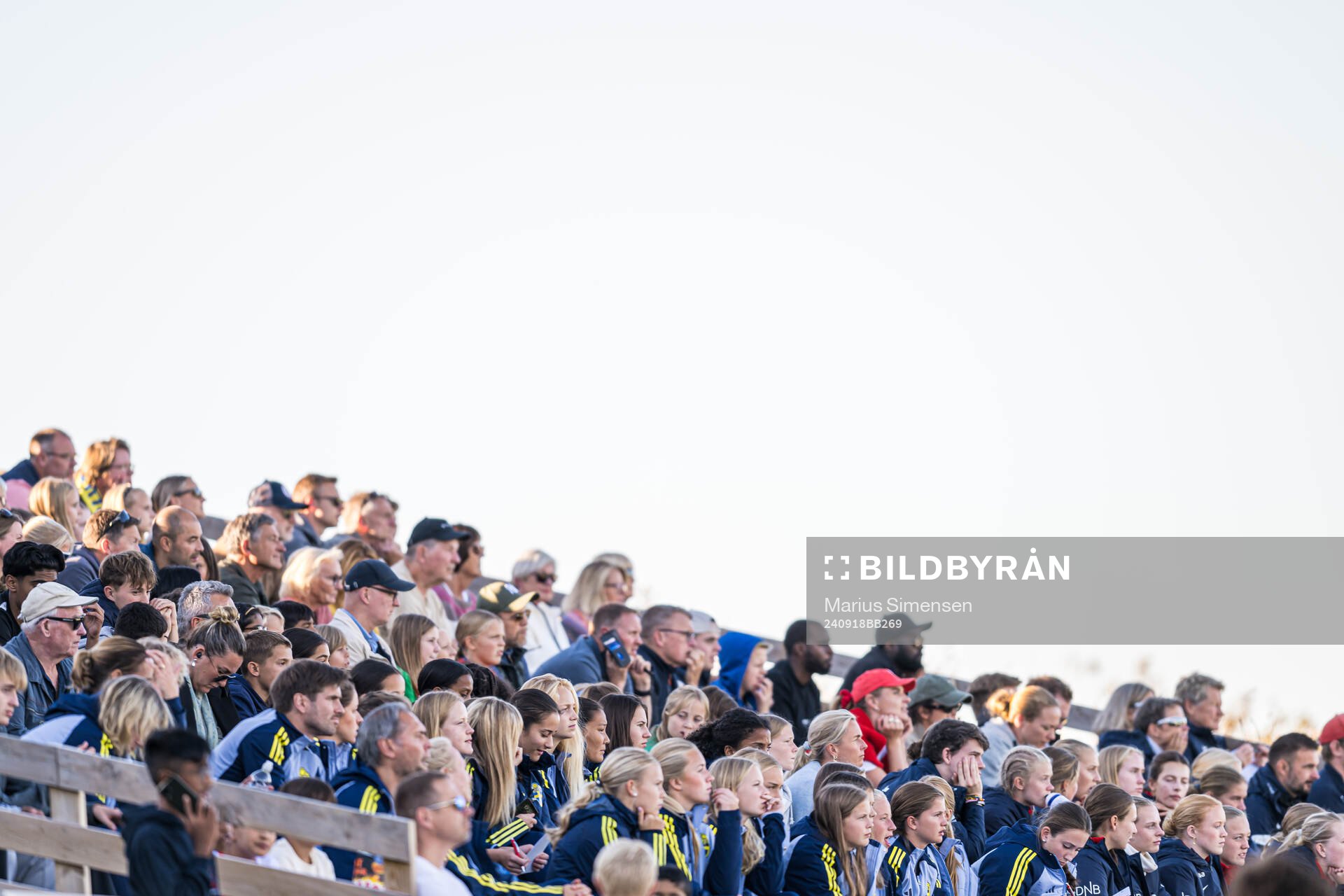 Spectators in the stands