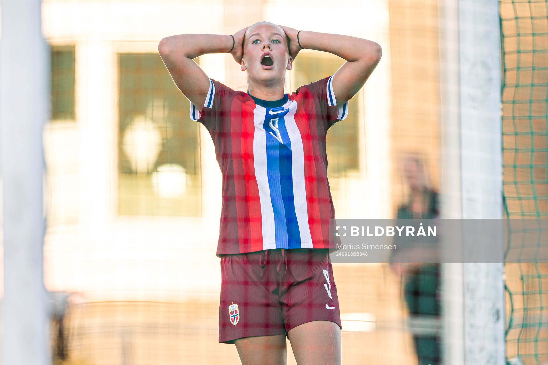 Marie Moen Preus of Norway looks dejected