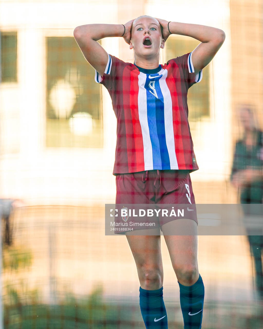 Marie Moen Preus of Norway looks dejected