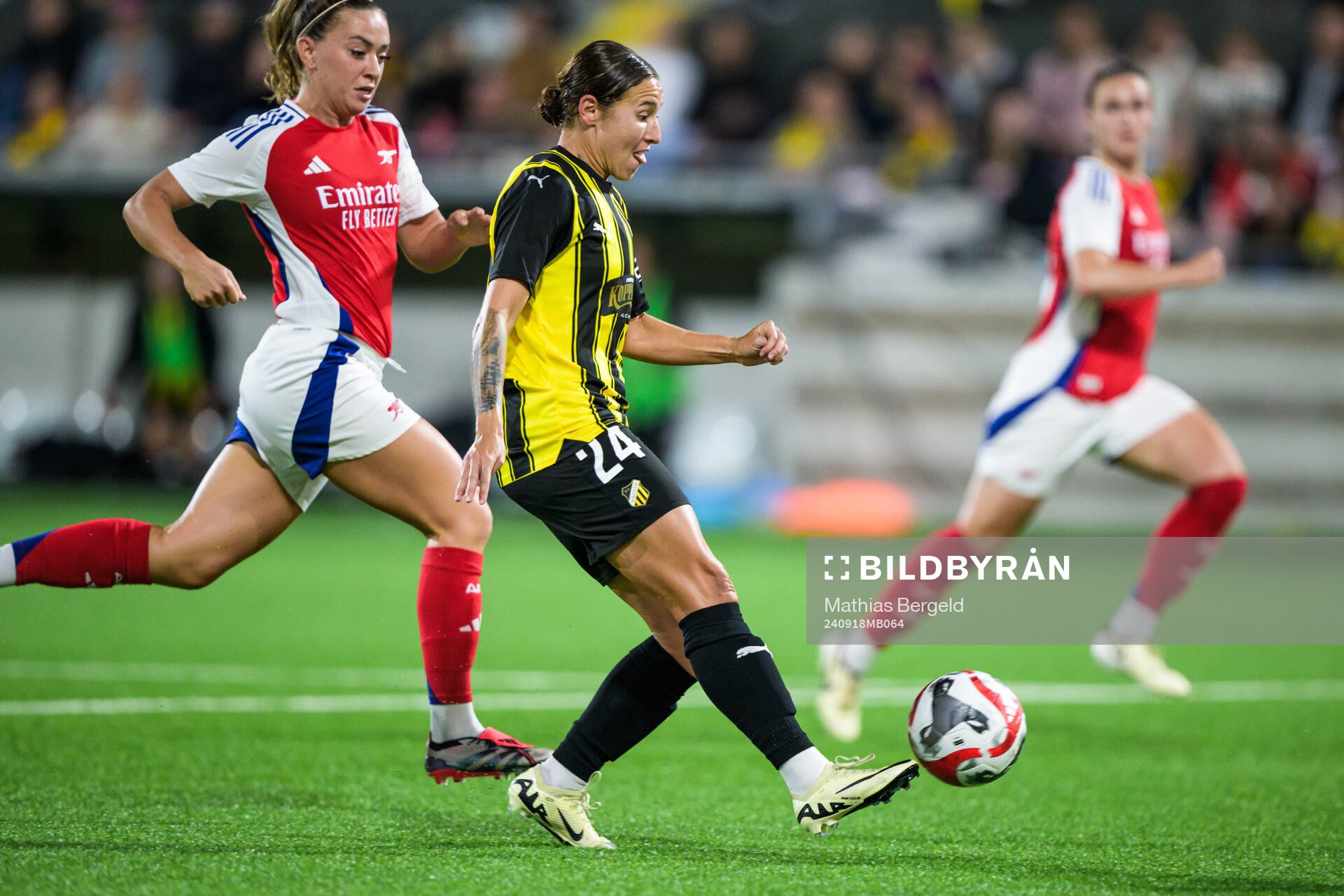 Tabby Tindell of Häcken scores the 1-0 goal