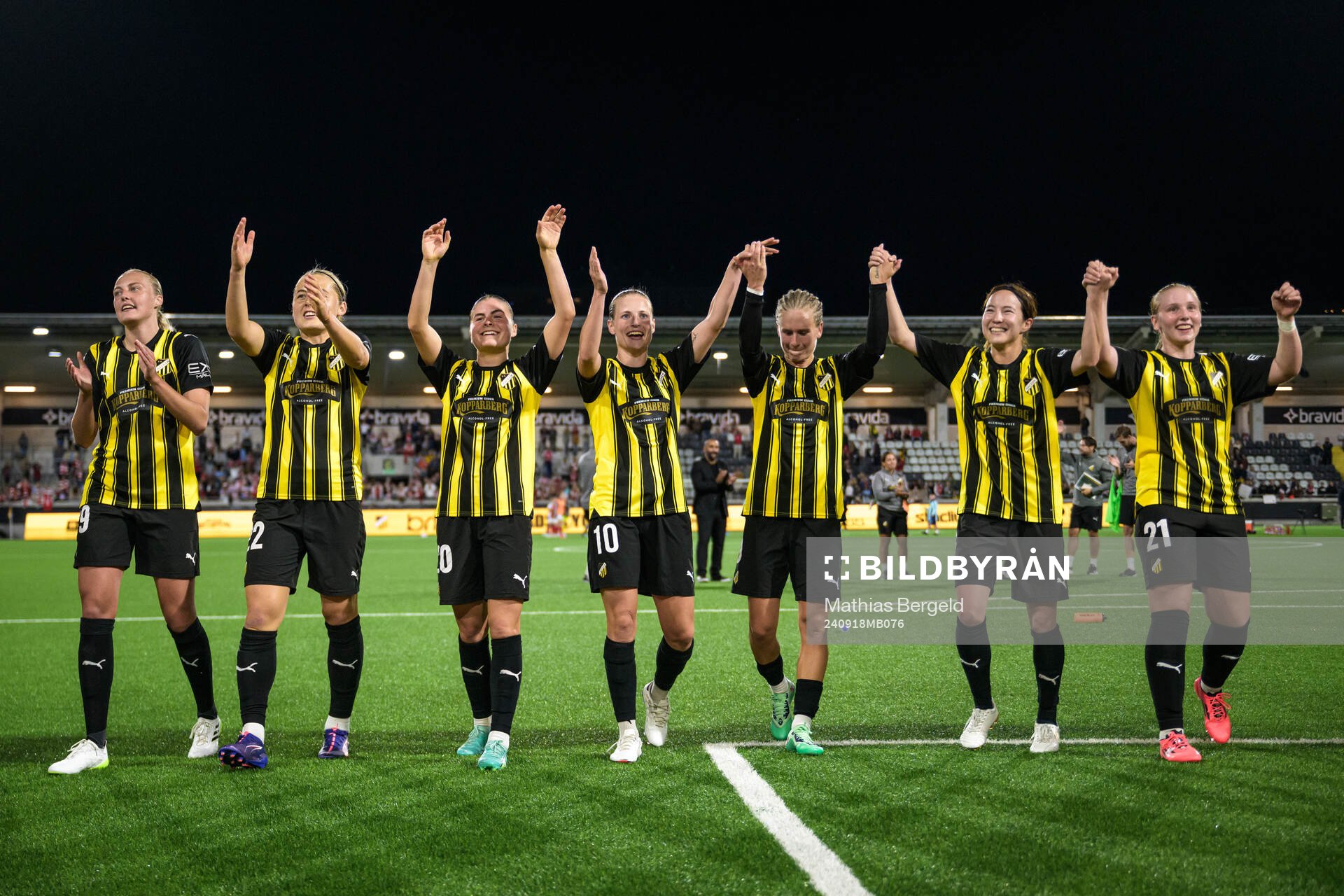 The players of Häcken celebrate