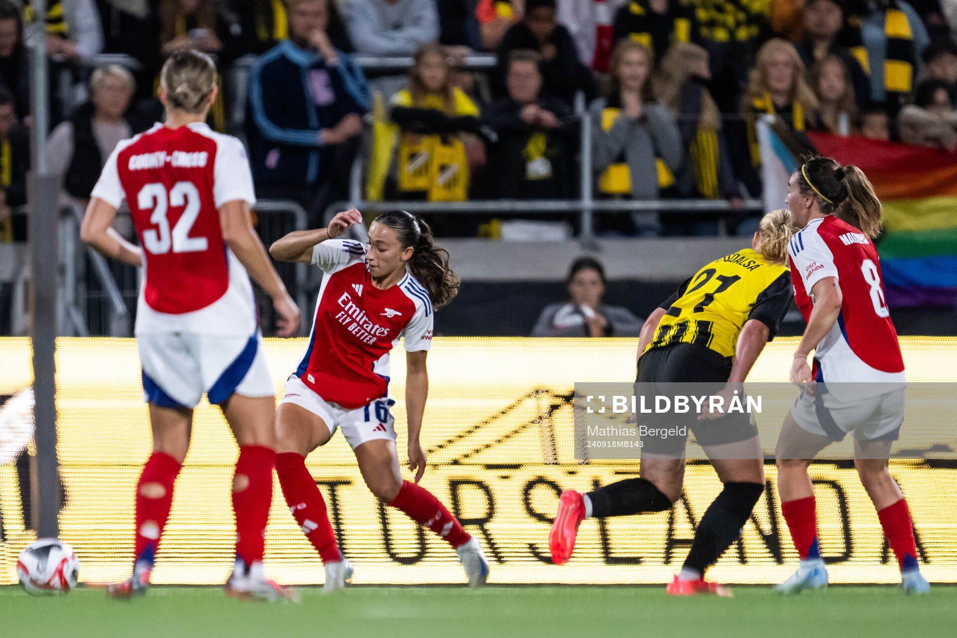 during Rosa Kafaji of Arsenal the UEFA Women's Champions