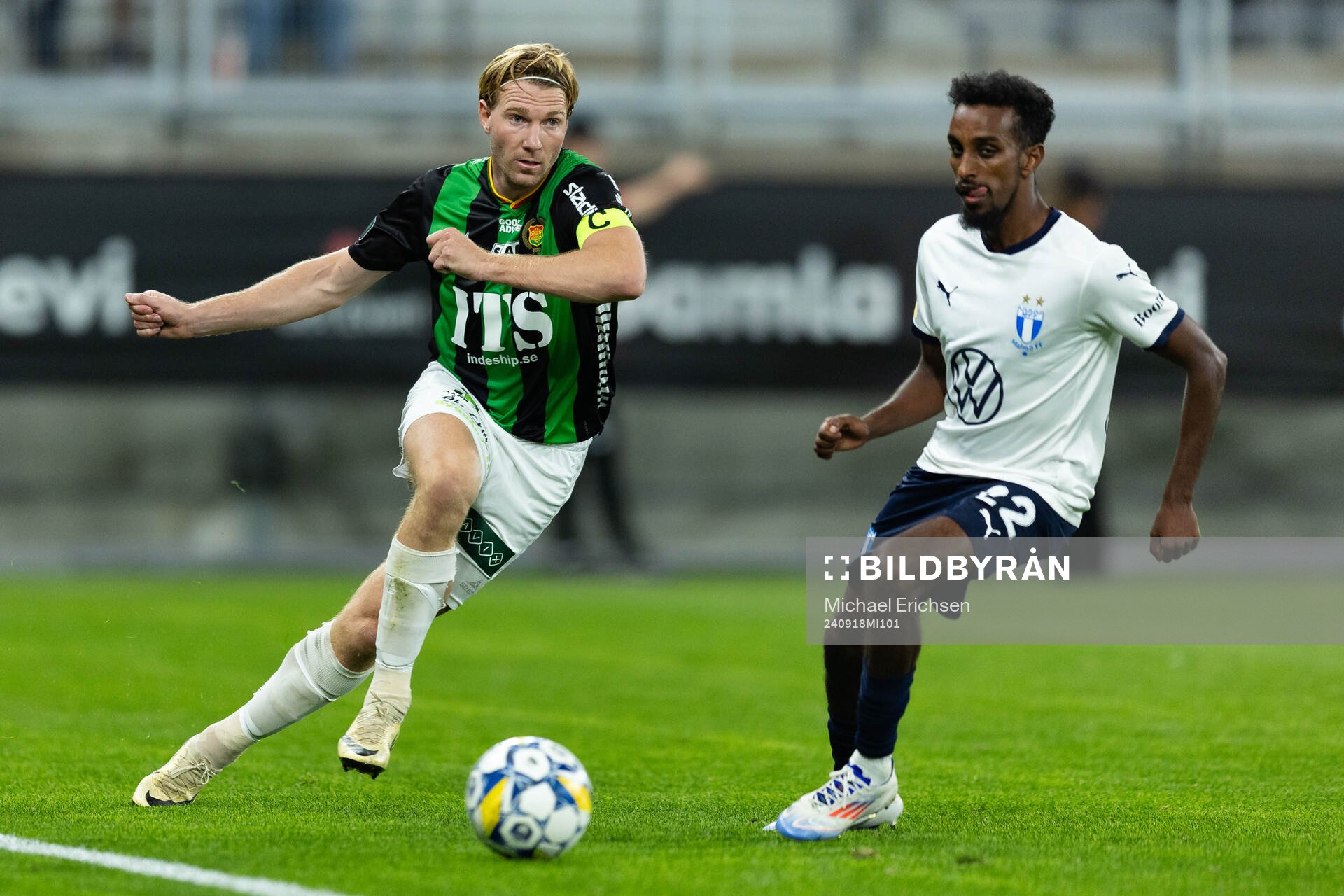GAIS August Wängberg och Malmö FFs Taha Ali