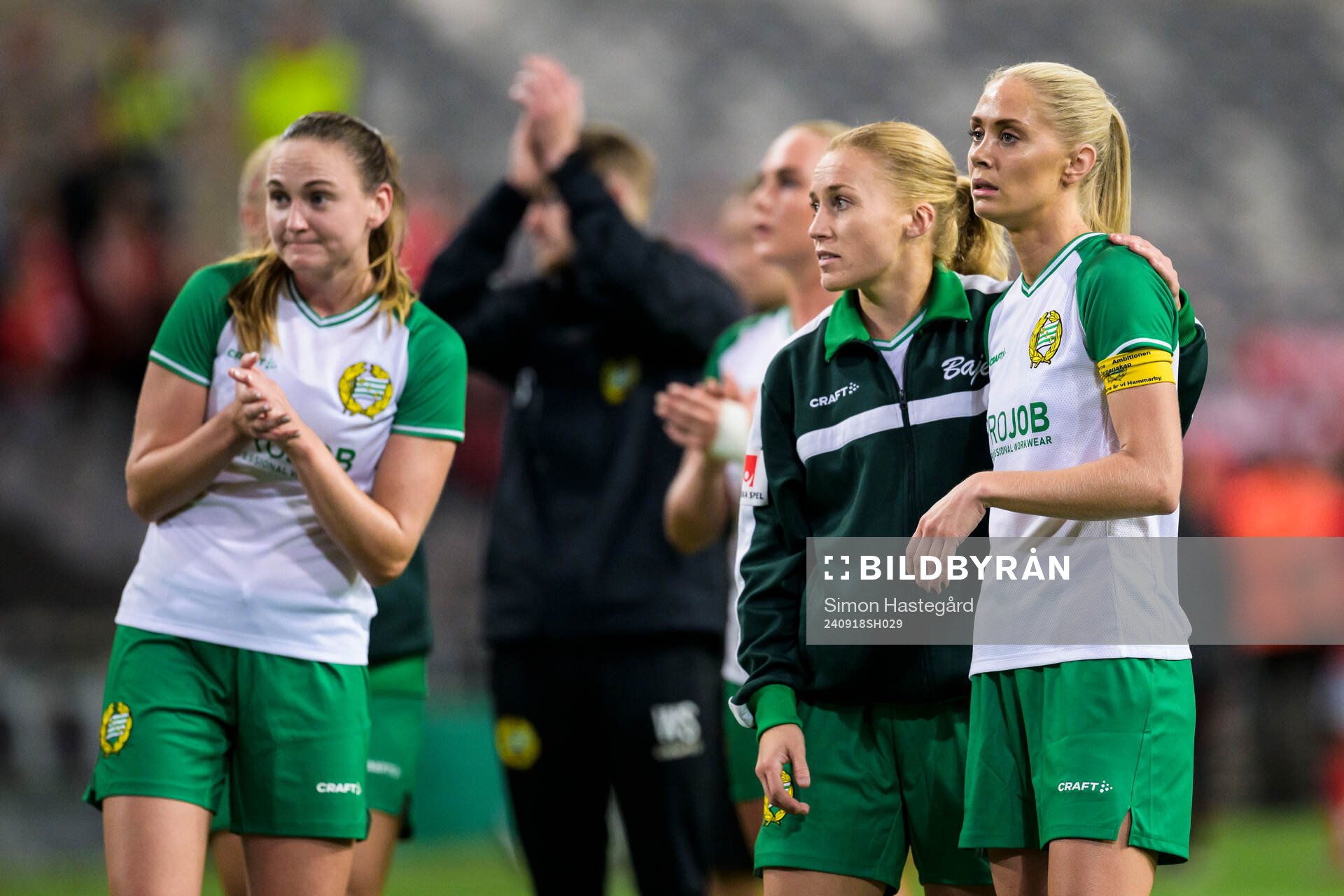 Alice Carlsson of Hammarby looks dejected