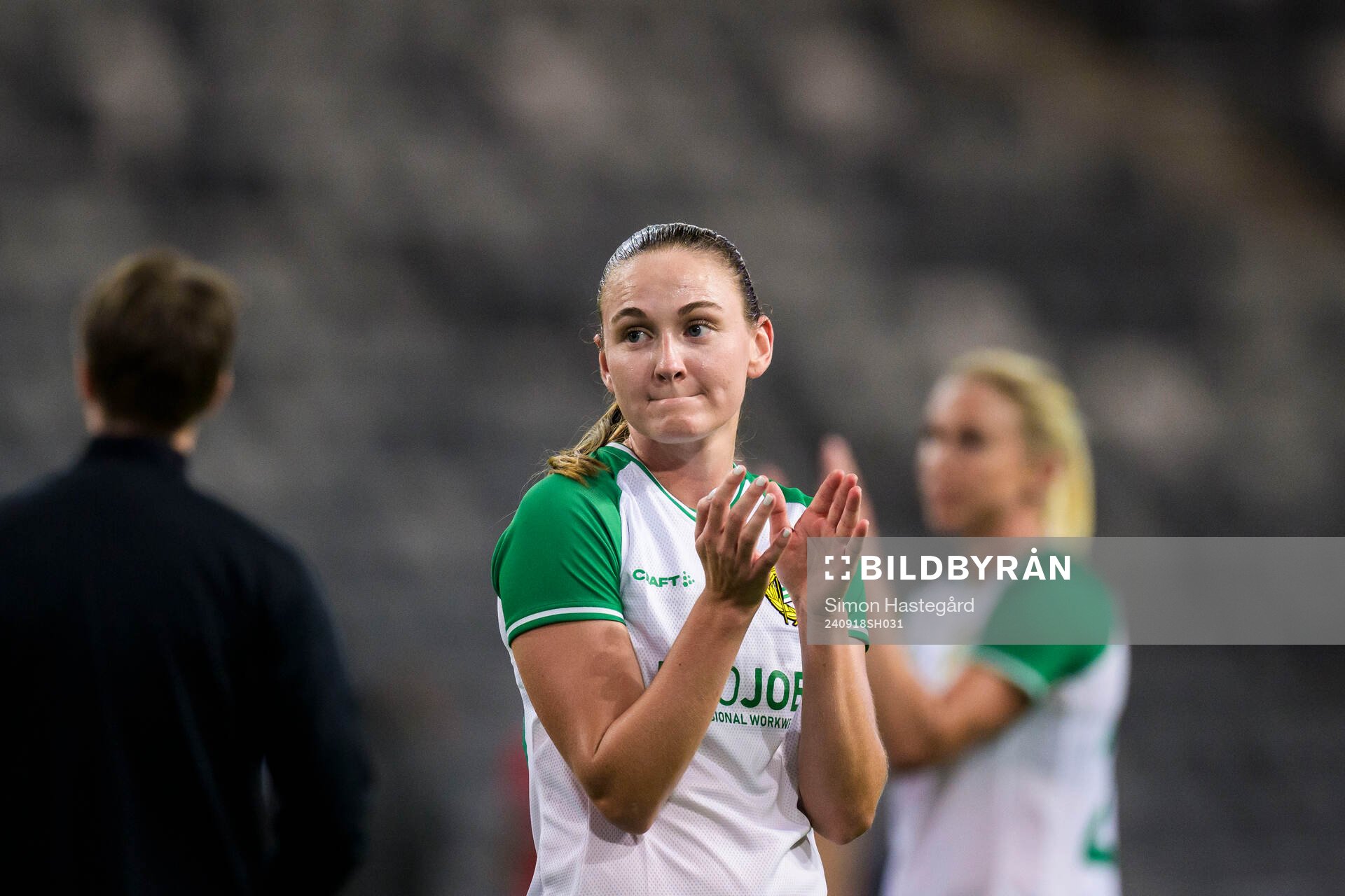 Vilde Hasund of Hammarby looks dejected