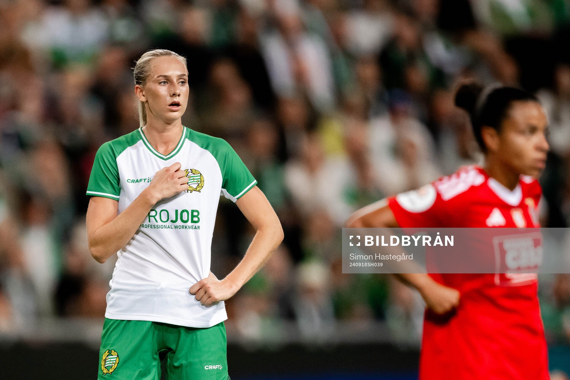 Ellen Wangerheim of Hammarby looks dejected